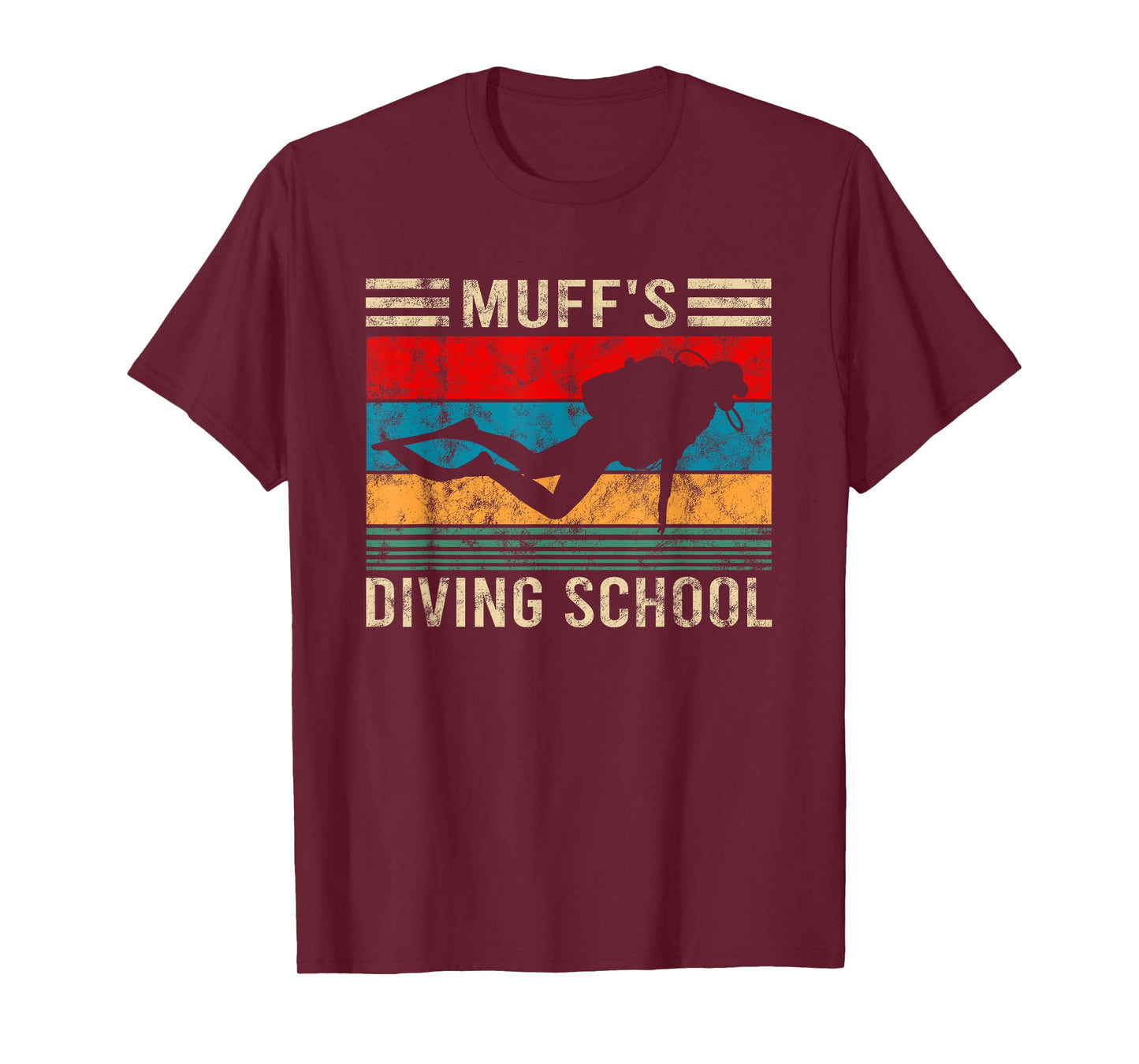 Muffs Diving School Funny Scuba Diver Gift T-Shirt