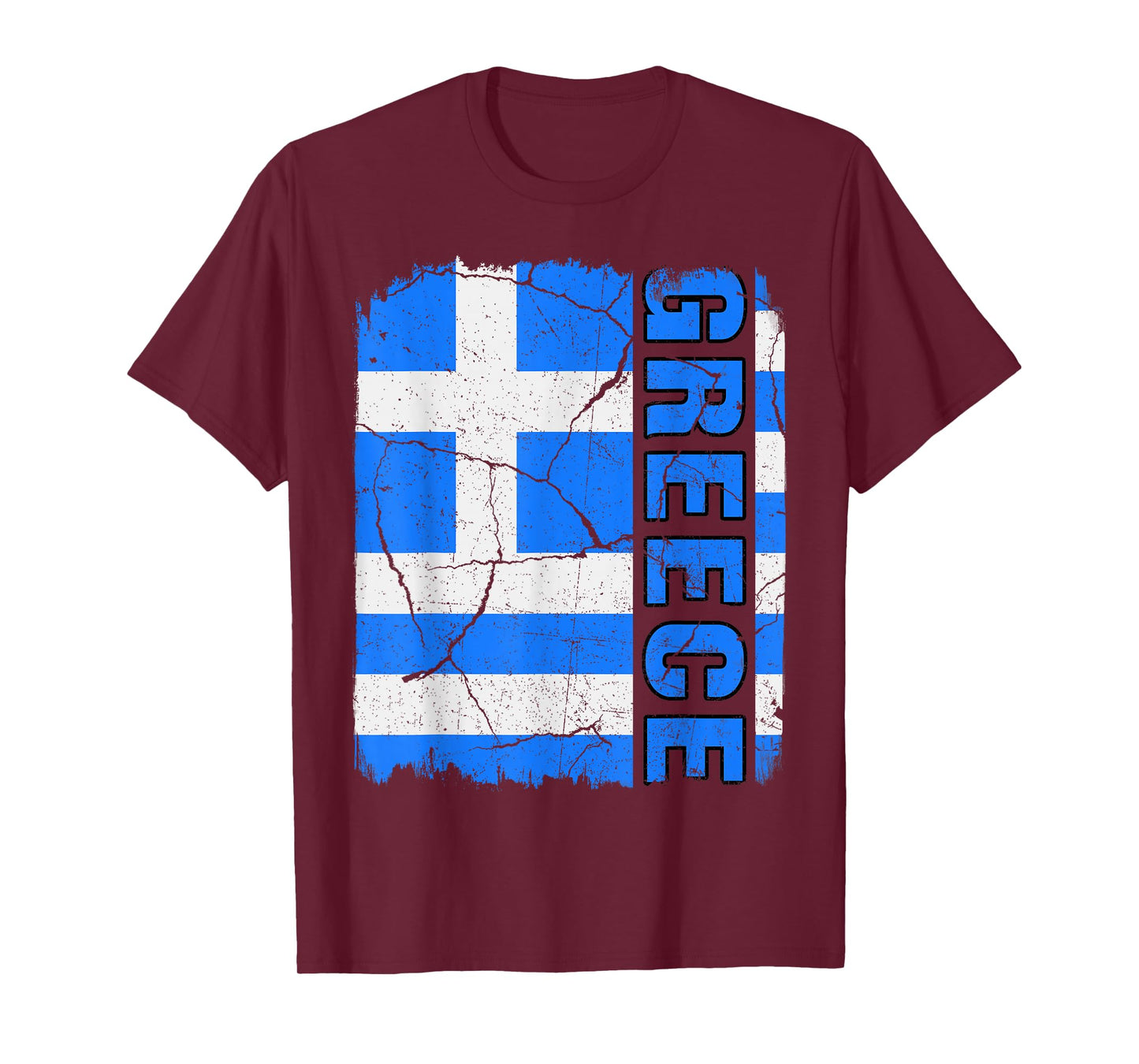 Vintage Greek Flag Greece Pride Roots Heritage Gift T-Shirt