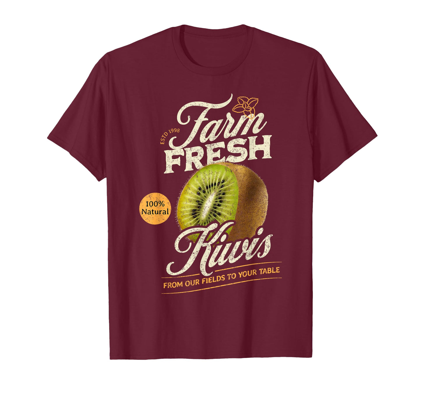 Farm Fresh Organic Kiwi Farmer's Market Homegrown T-Shirt