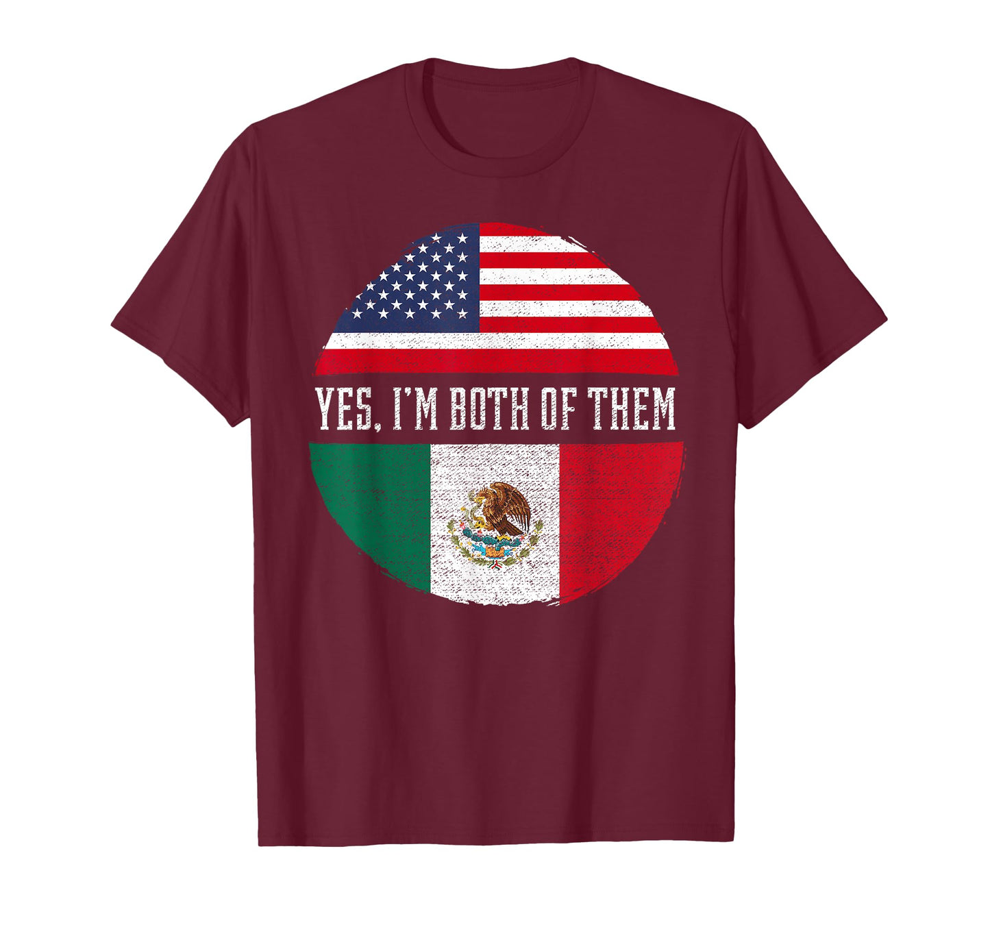 Half American Half Mexican USA Flag Mexico Heritage DNA T-Shirt