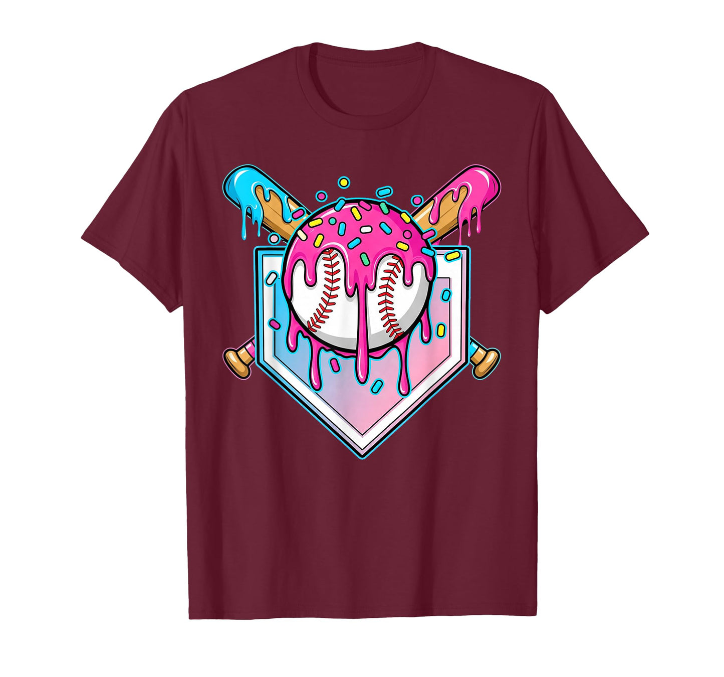 Baseball Drip Ice Cream Drip Boys Youth Kids Baseball Lovers T-Shirt