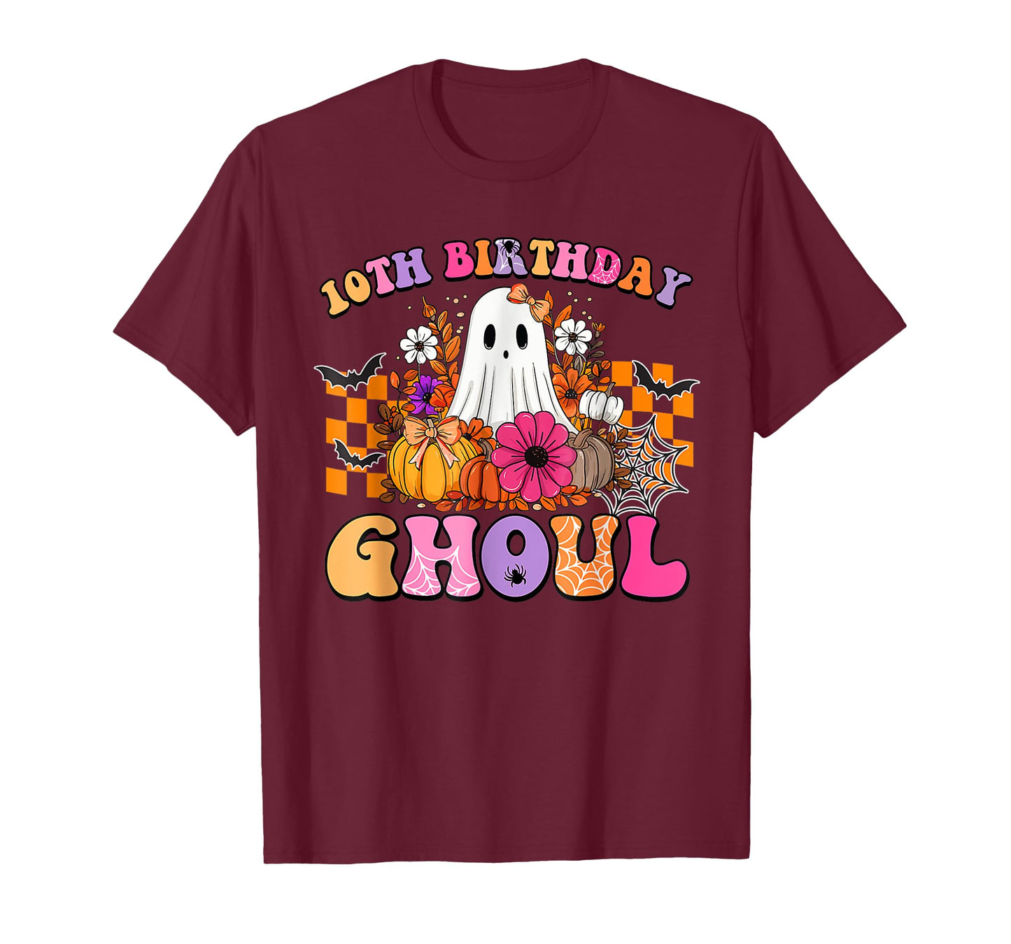 Halloween Ghoul 10 Year Old 10th Birthday Spooky Ghost T-Shirt