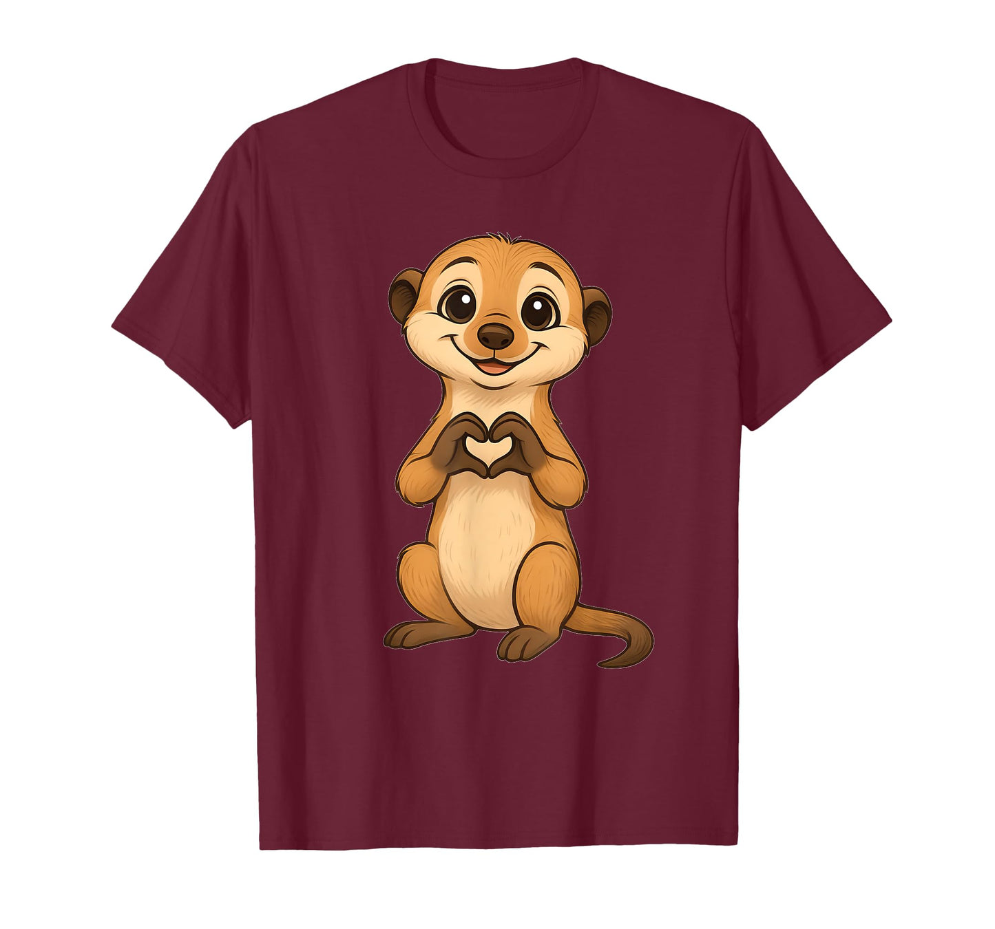 Meerkat with heart | Sweet meerkat with heart symbol T-Shirt