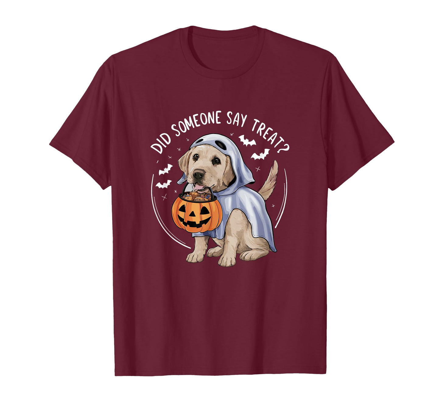 Ghost Labrador Puppy Treats Halloween Labrador Dog Lover T-Shirt for Men Women Kids