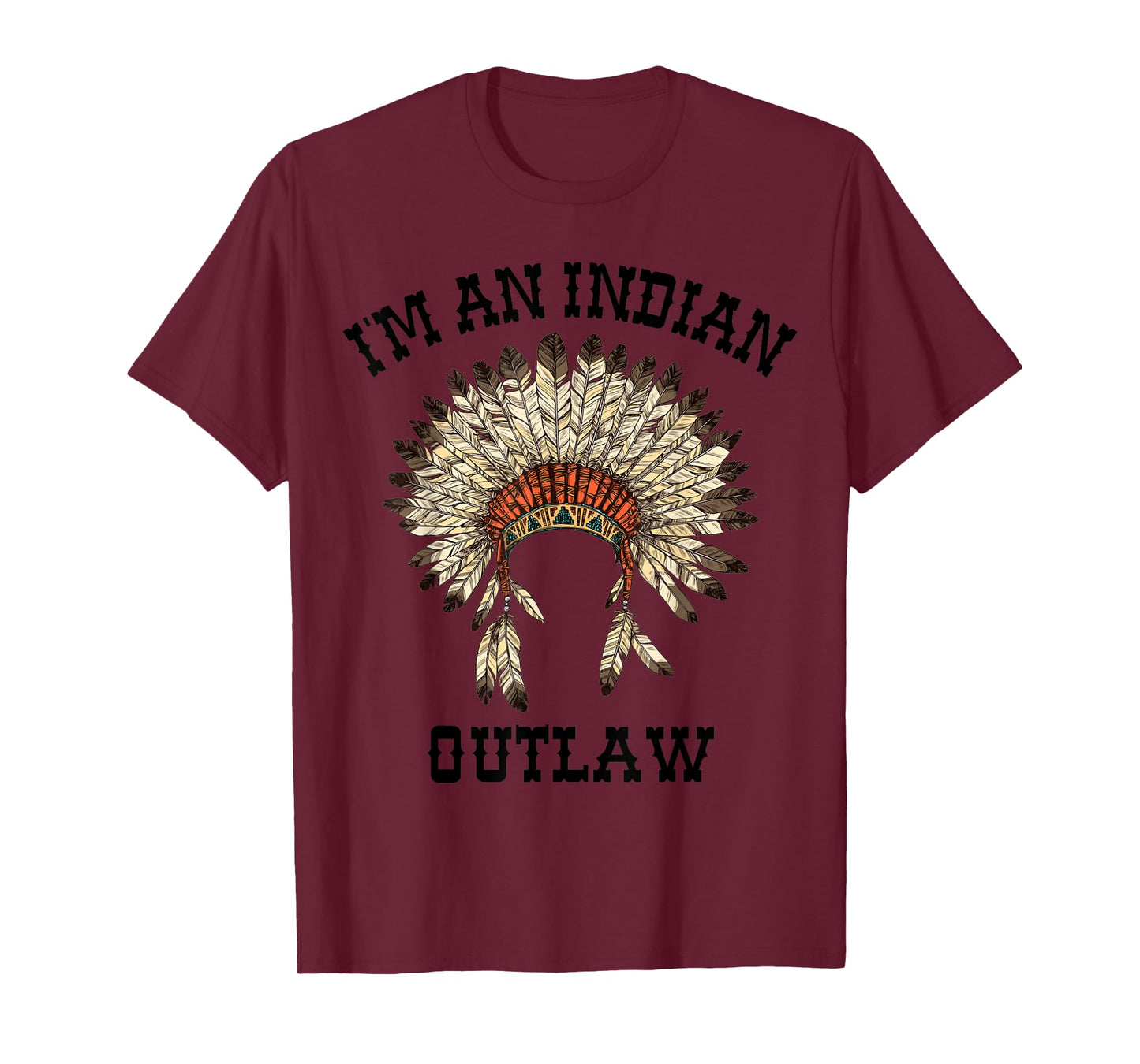 Vintage Indian Outlaw Classic T-Shirt - Women's Grey Classic Fit Short Sleeve T-Shirt - Small - Music Themed - Vacation Wear