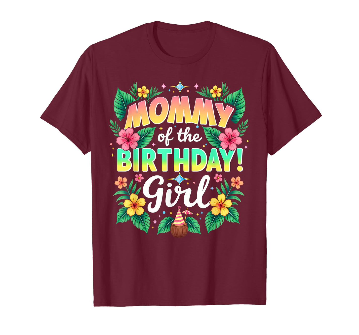 Aloha Hawaii Mom Mommy Of The Birthday Girl T-Shirt