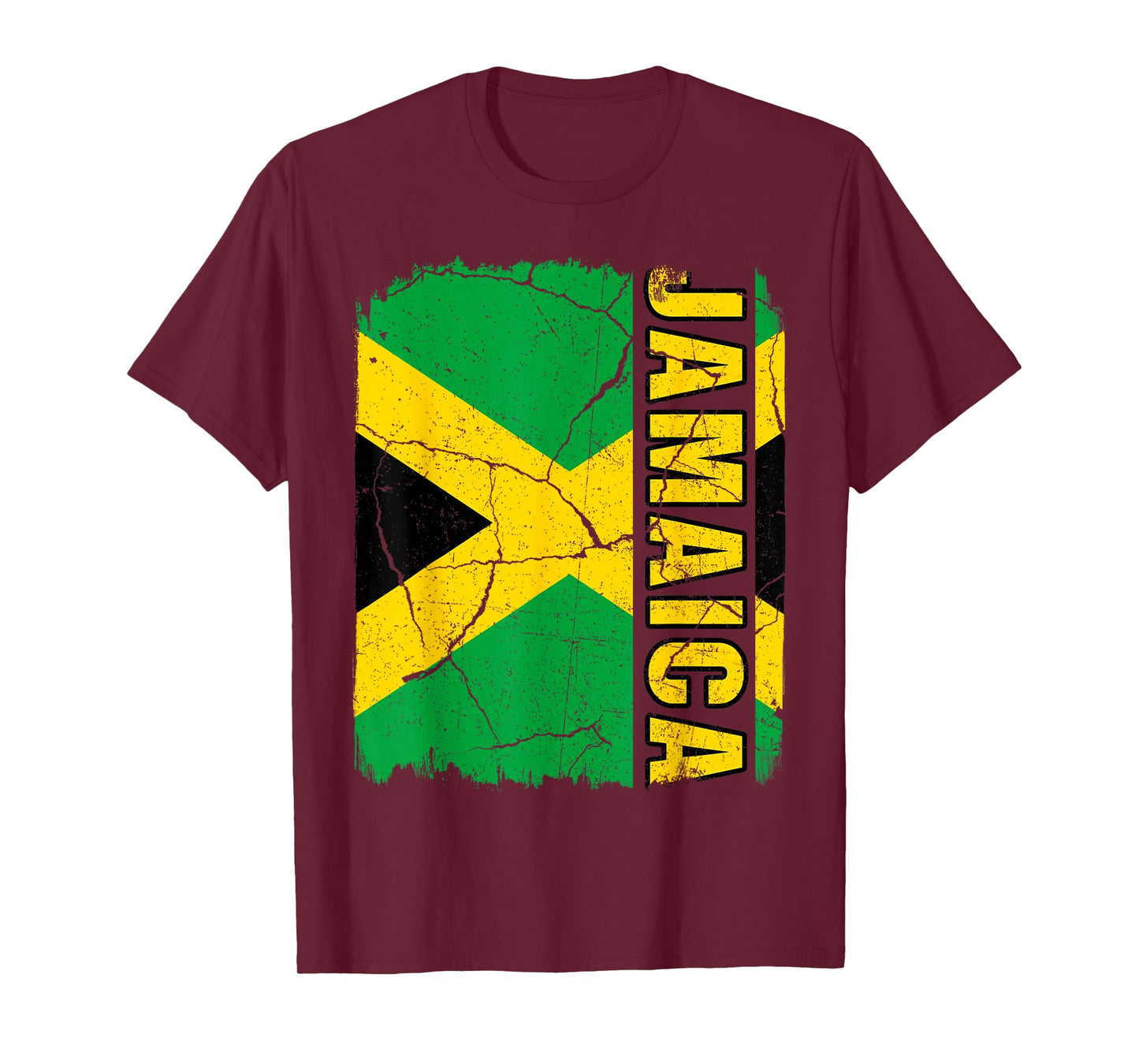 Vintage Jamaican Flag Jamaica Pride Roots Heritage Gift T-Shirt