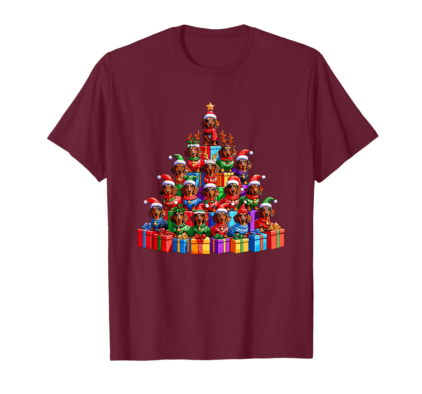 Christmas Tree Dachshund Dog Dachshunds Doxie T-Shirt