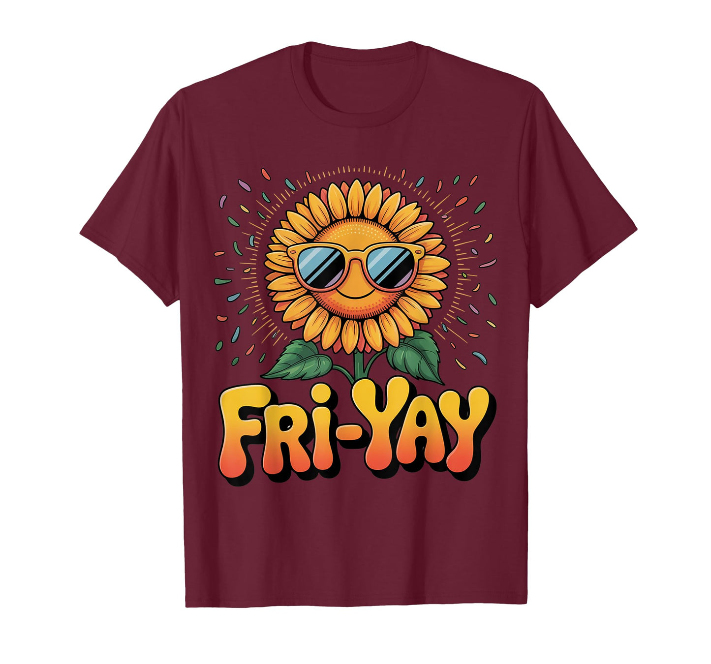 Happy Fri-Yay Friday LoversTeacher Life Sunflower Boys Girls T-Shirt