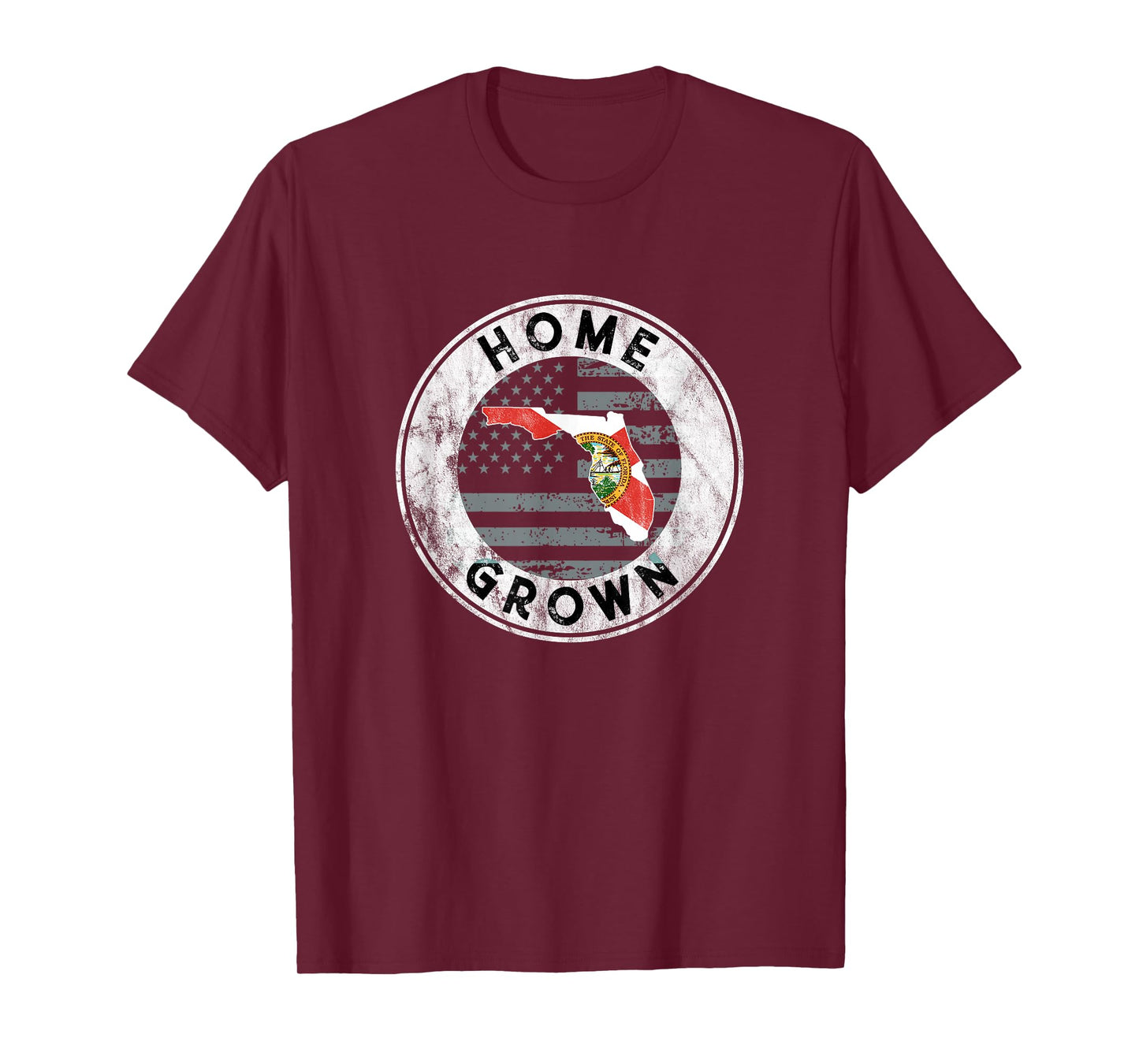 Florida Shirt Home Grown State American Flag Pride FL Tshirt T-Shirt