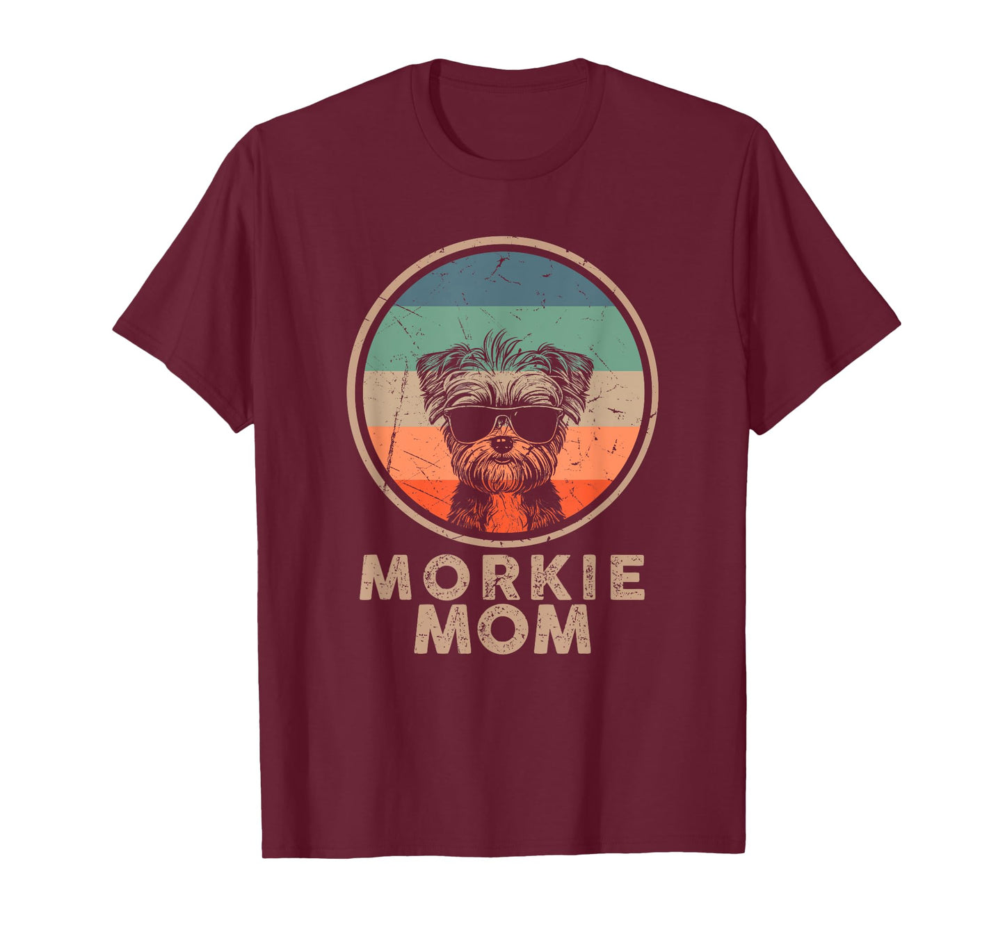 Vintage Morkie Dog Mom Gifts for Women Retro Dog Mom Lover T-Shirt