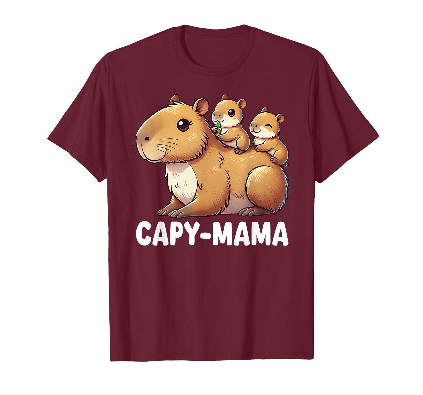 Funny Capybara Capy-Mama Babies Cute Boys Girls Kids T-Shirt