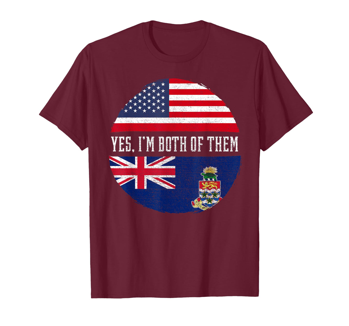 Half American Half Caymanian USA Flag Cayman Islands T-Shirt