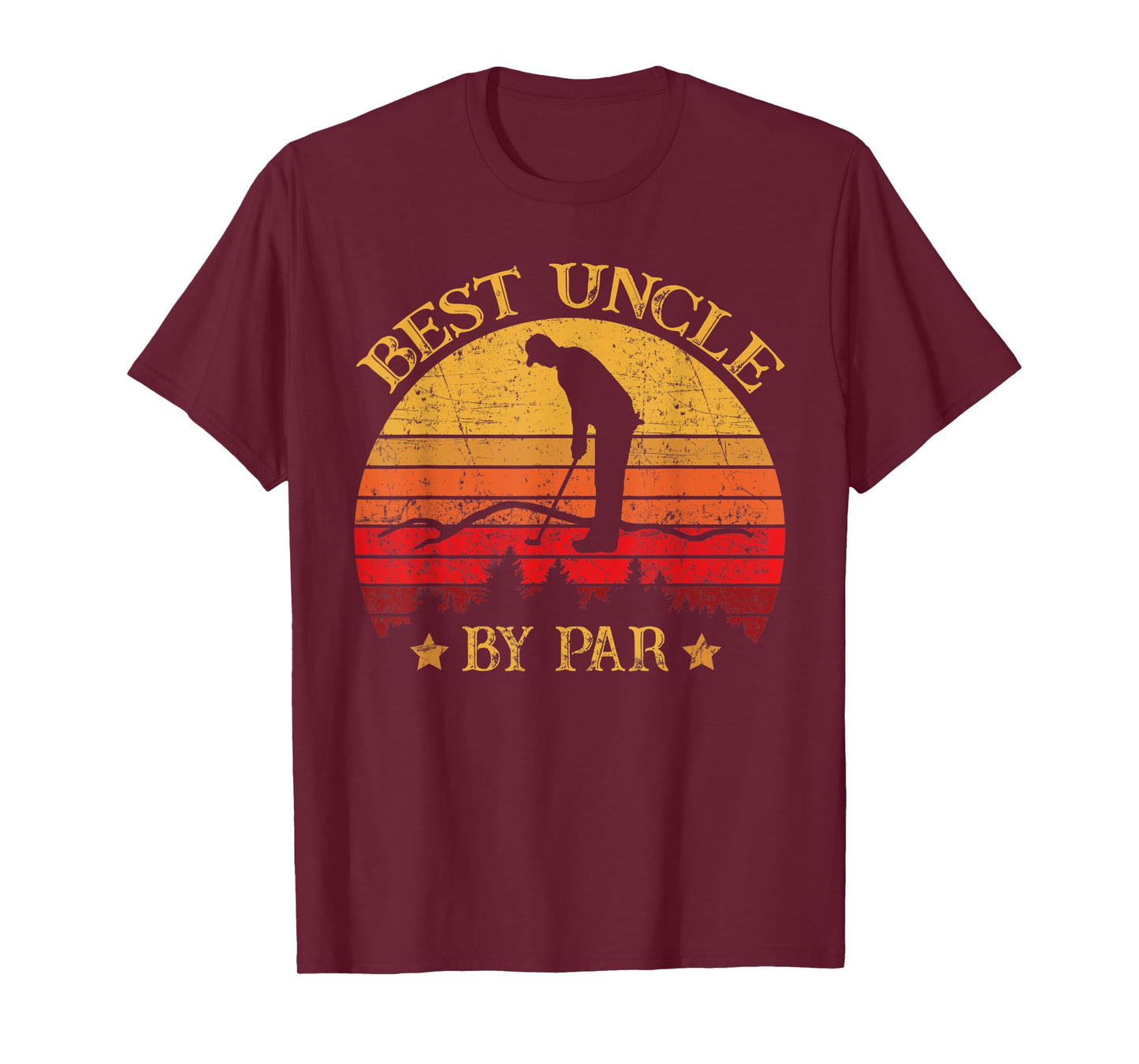 Mens Best Uncle by Par Uncle Golf Funny T-Shirt