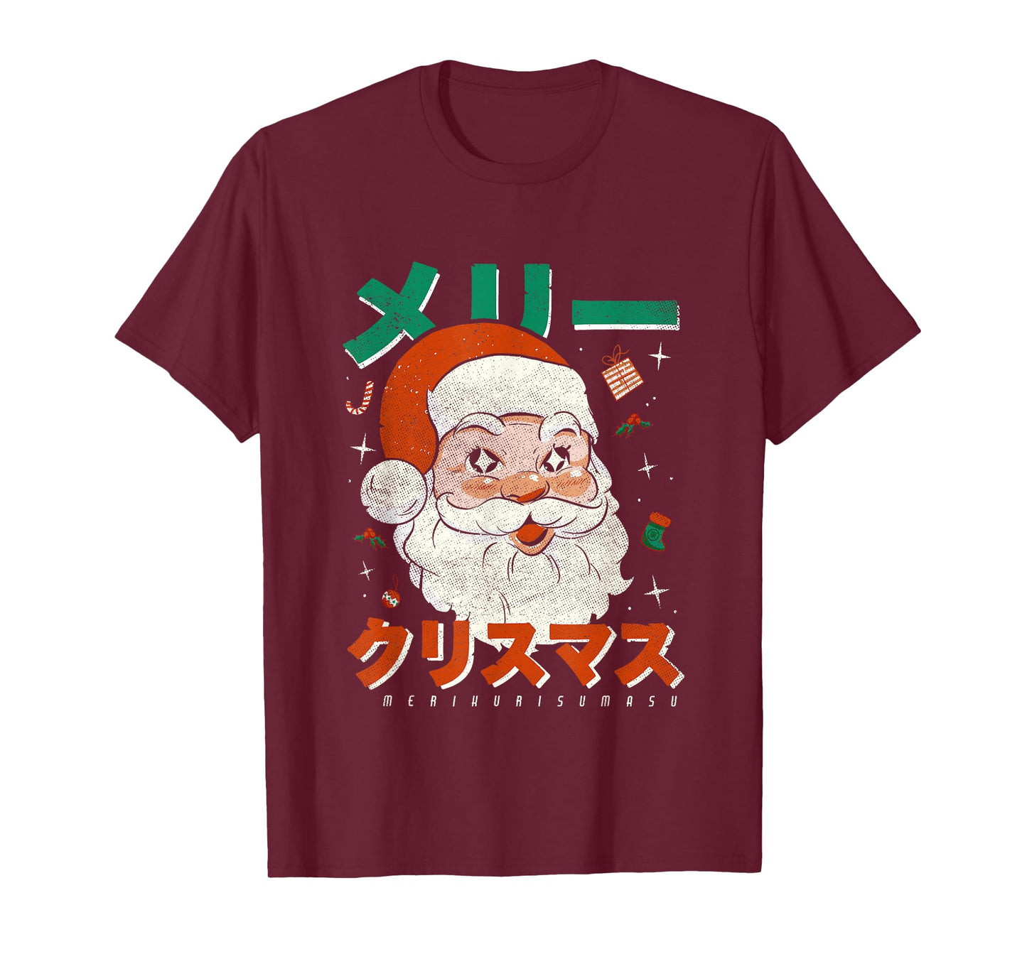Japan Vintage Santa Merikurisumasu Xmas Japanese Christmas T-Shirt