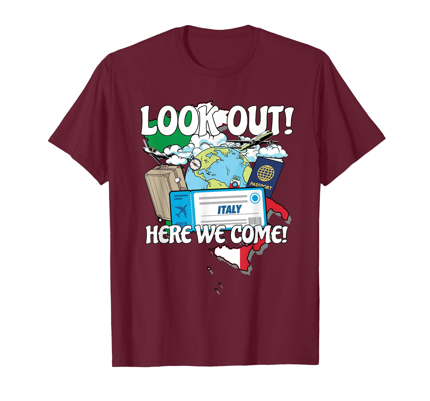 Look Out Italy Here We Come Matching Family Vacation Trip T-Shirt
