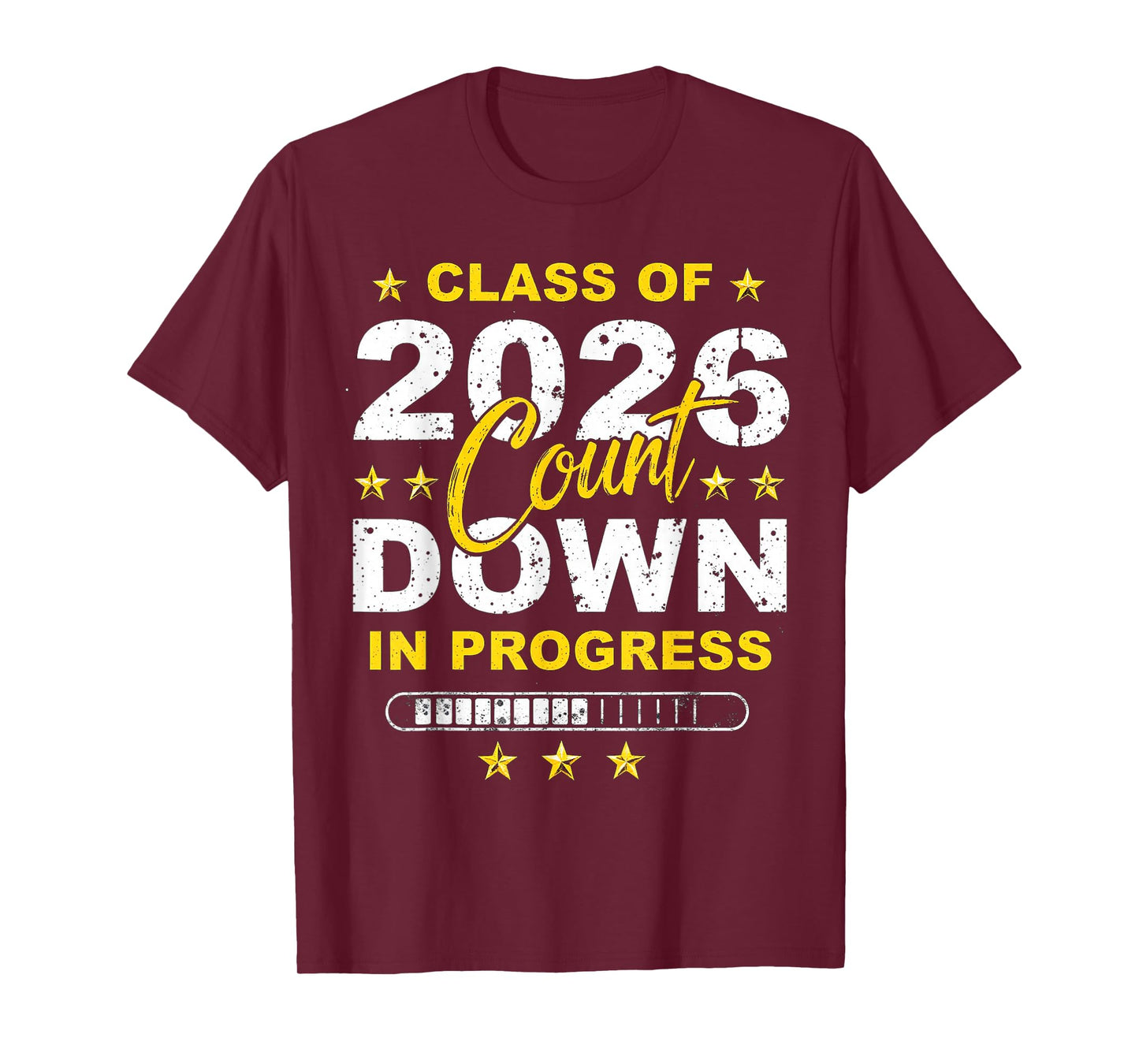 Class of 2026 Count Down Graduation Funny 100 Days of School T-Shirt
