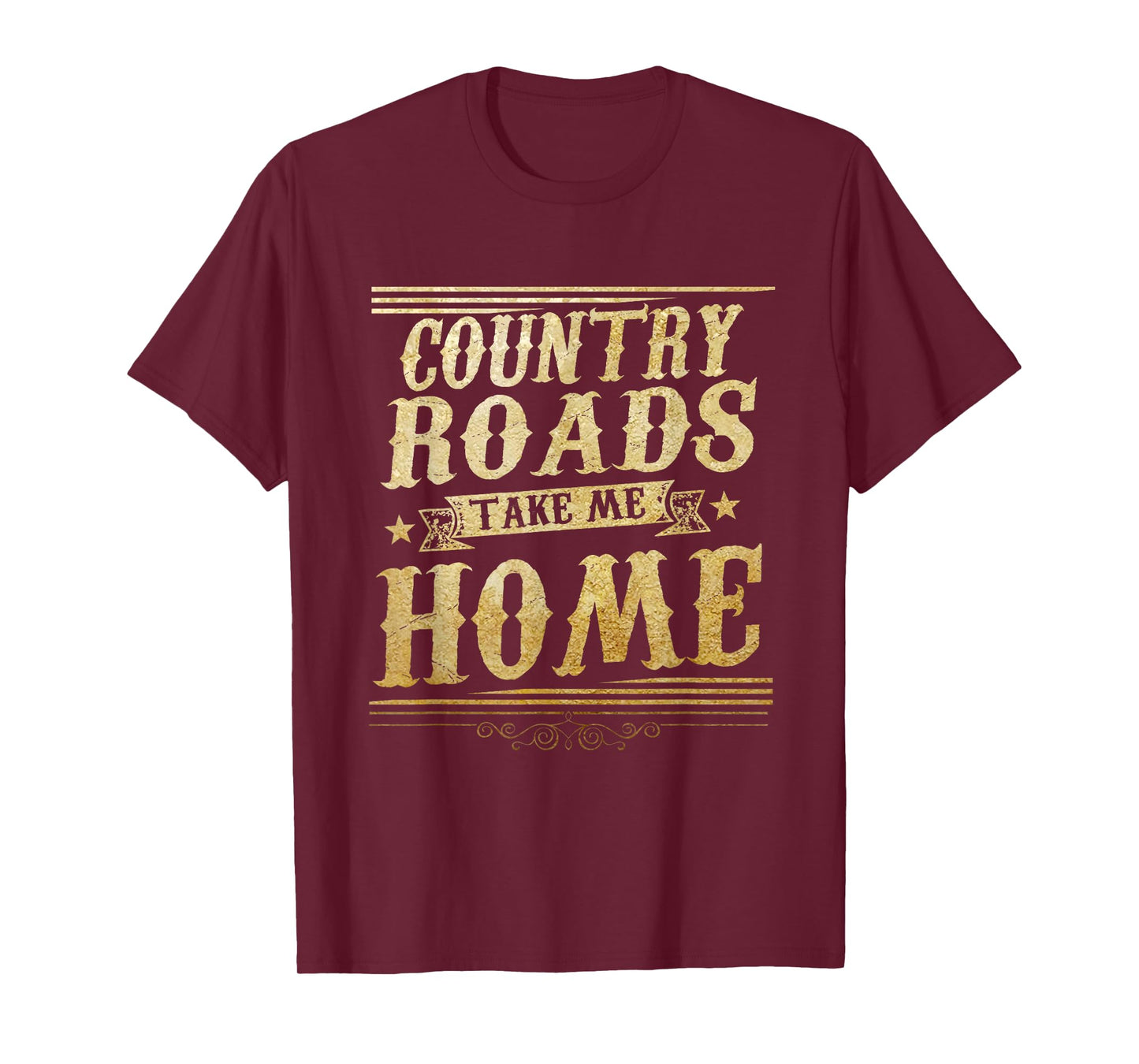 Vintage Retro Country Roads Take Me Home Gifts T-Shirt