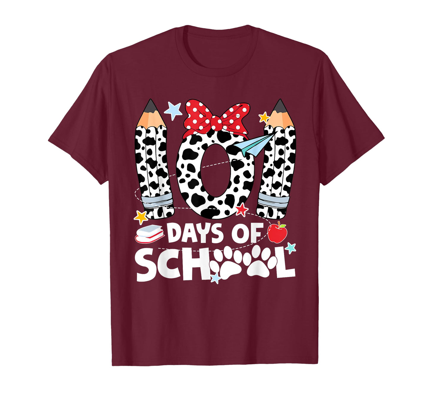 101 Days of School Funny Dog 100th Day of School Boys Girls T-Shirt