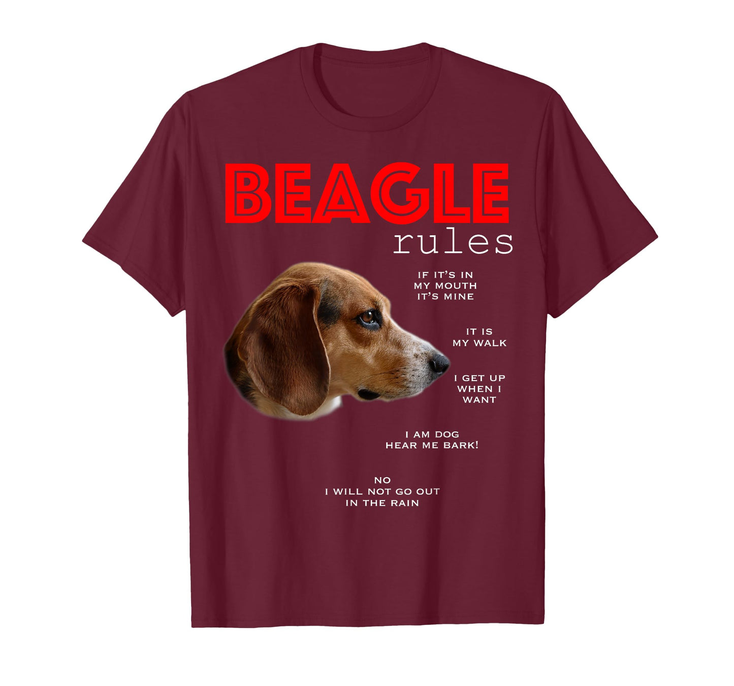 Funny Rules for The Owner of a Beagle T-Shirt Small