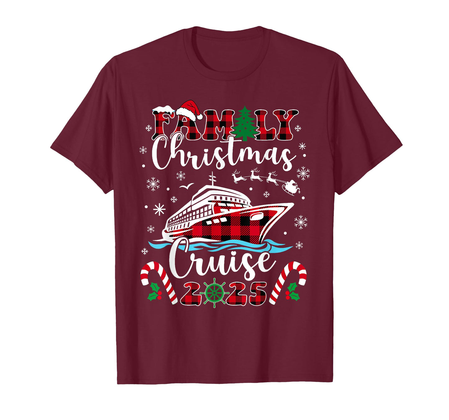 Family Christmas Cruise 2025 Matching Family Cruise Holiday T-Shirt