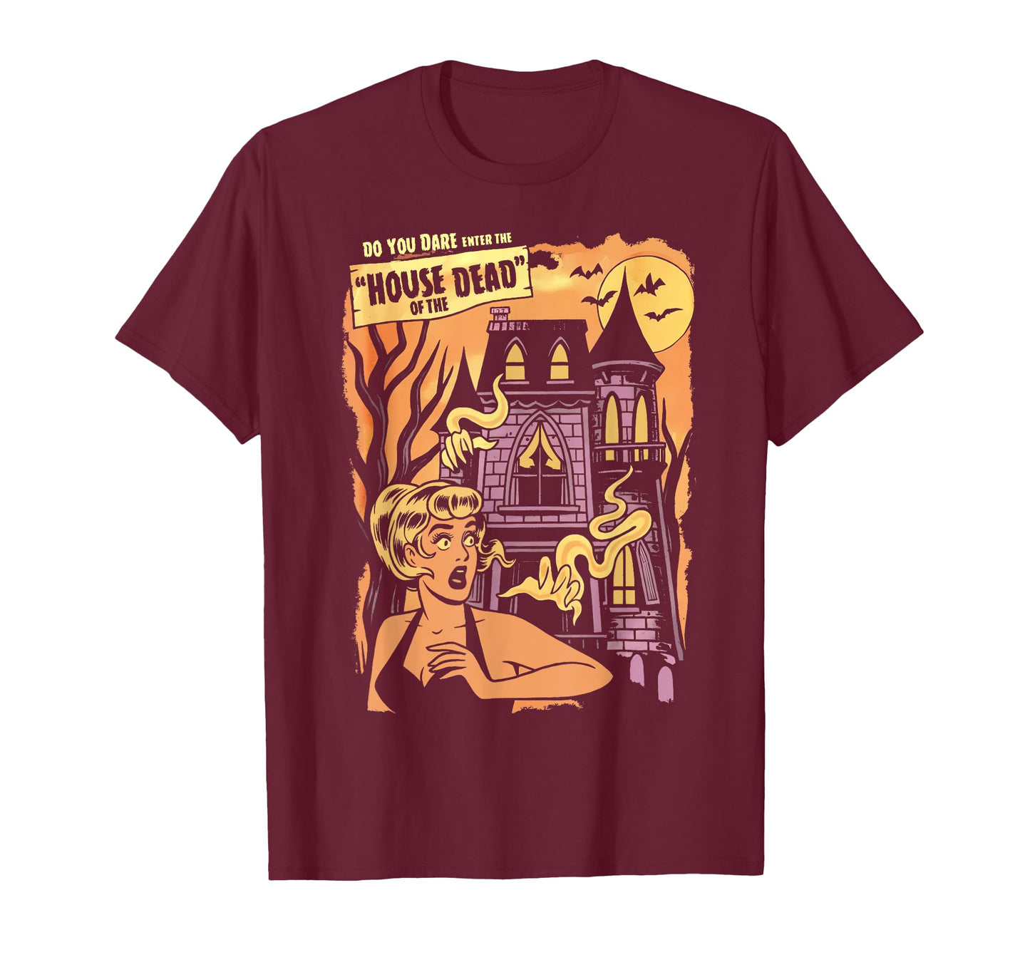 Vintage It's A Scream We Dare You To Enter The Haunted House T-Shirt