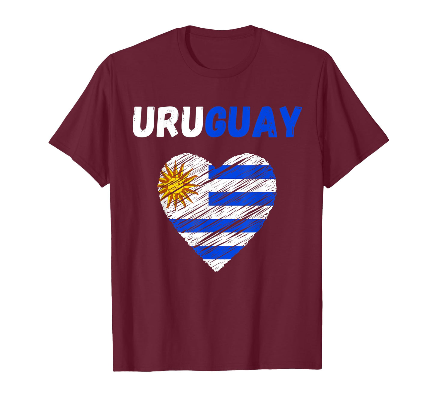 Uruguay Flag Holiday Uruguay Heart Uruguayan Flag T-Shirt