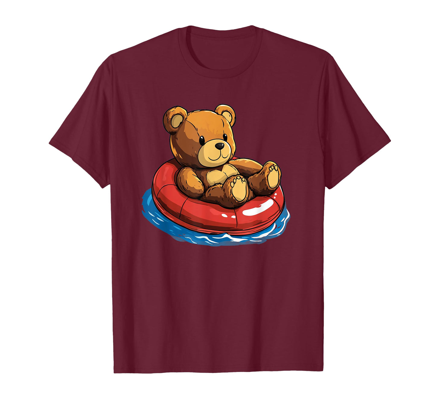 Beach Days Teddy Bear with a Swim Ring T-Shirt