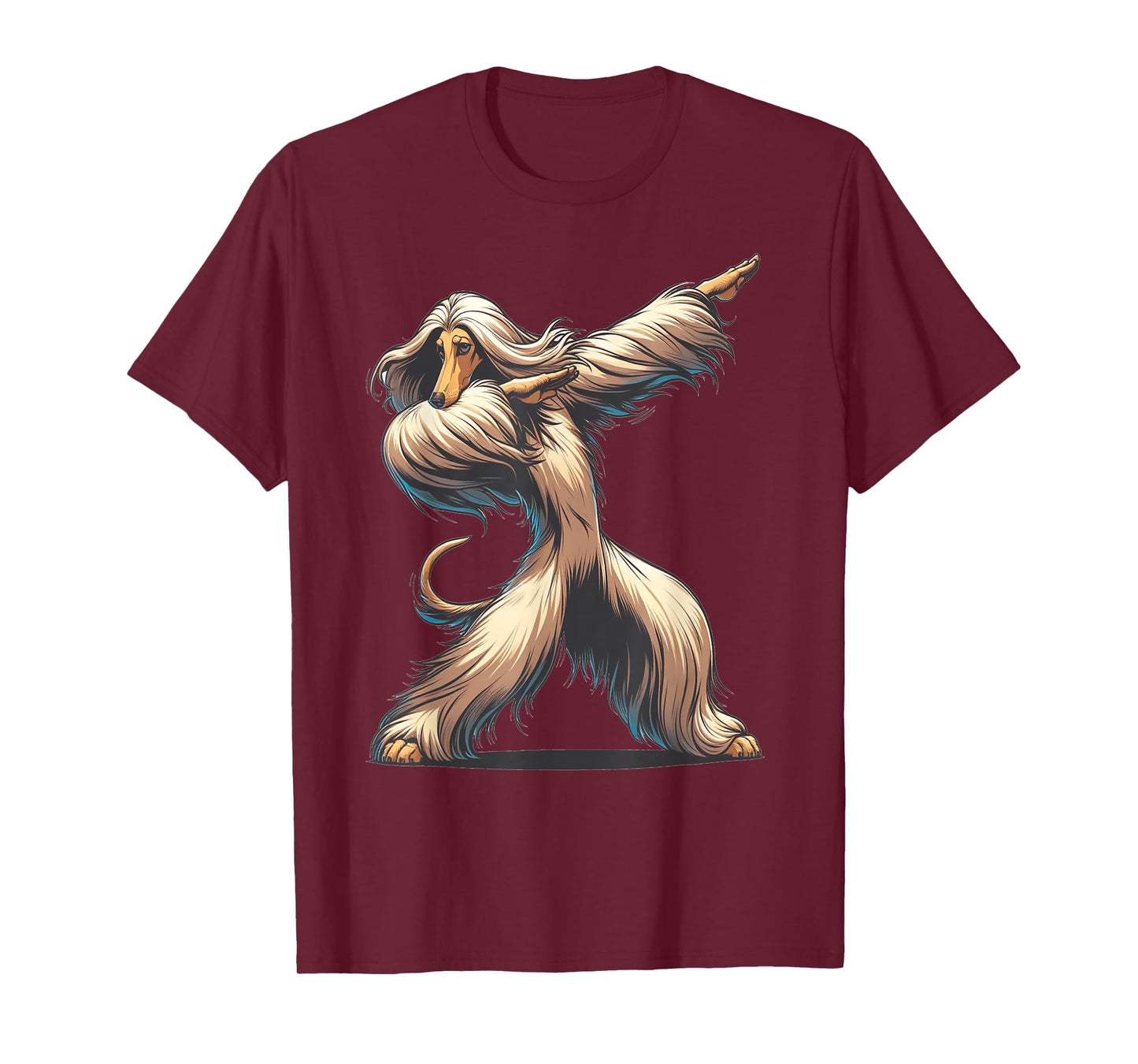 Dab Afghan Hound Dancing Dabbing Dog T-Shirt, Small