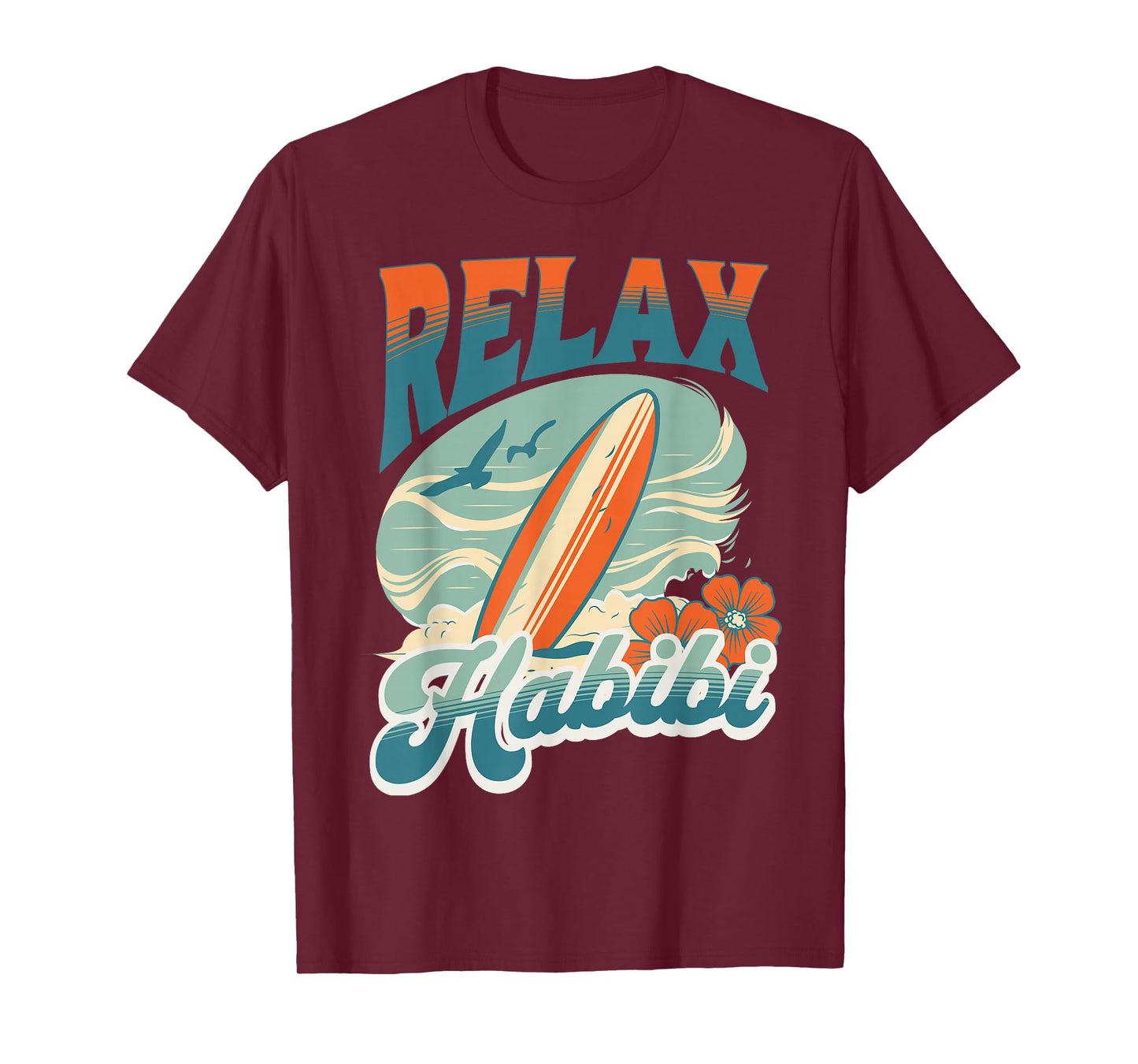 Relax Habibi funny Arabic retro Lebanese Art T-Shirt