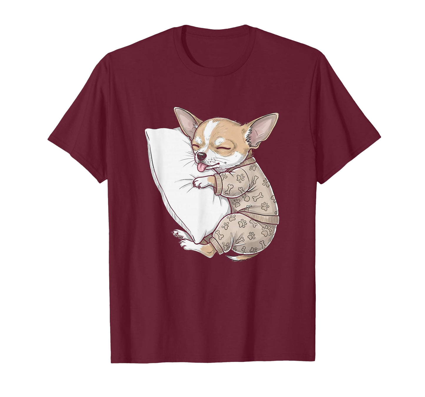 Funny Sleepy Chihuahua Pajama Men Women Kids T-Shirt