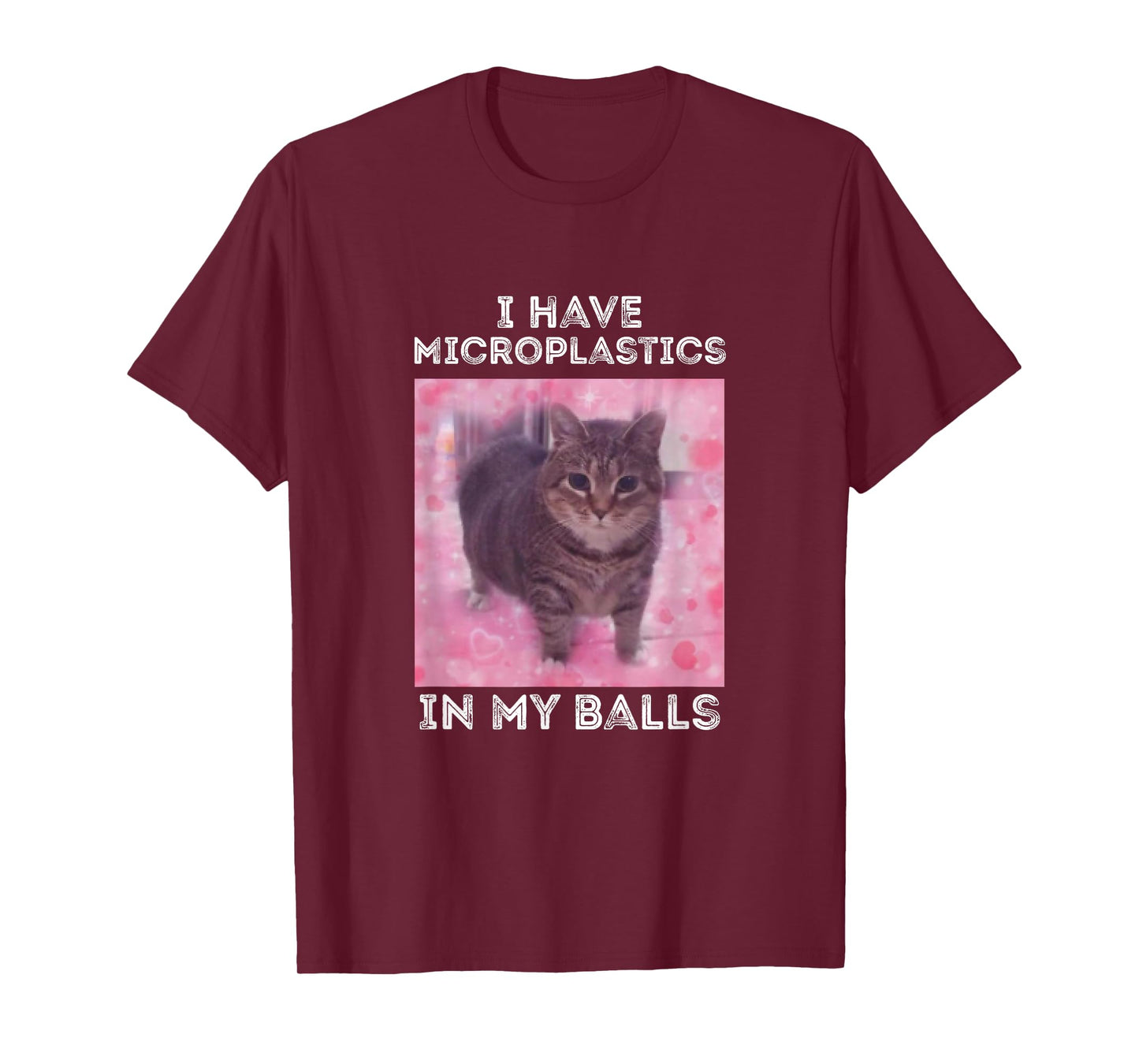 I Have Microplastics in my Balls Funny Cat Meme T-Shirt