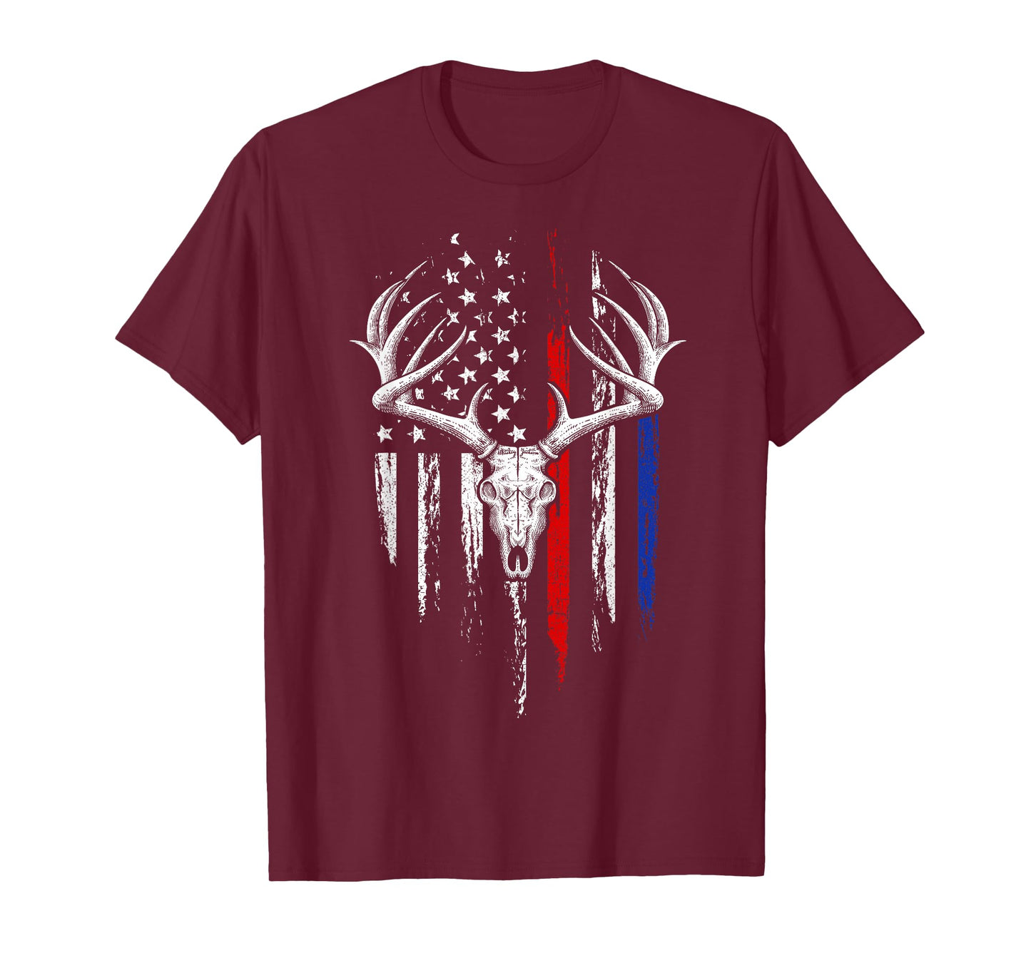 Bowhunting American Flag USA Bow Whitetail Deer Hunter Gift T-Shirt