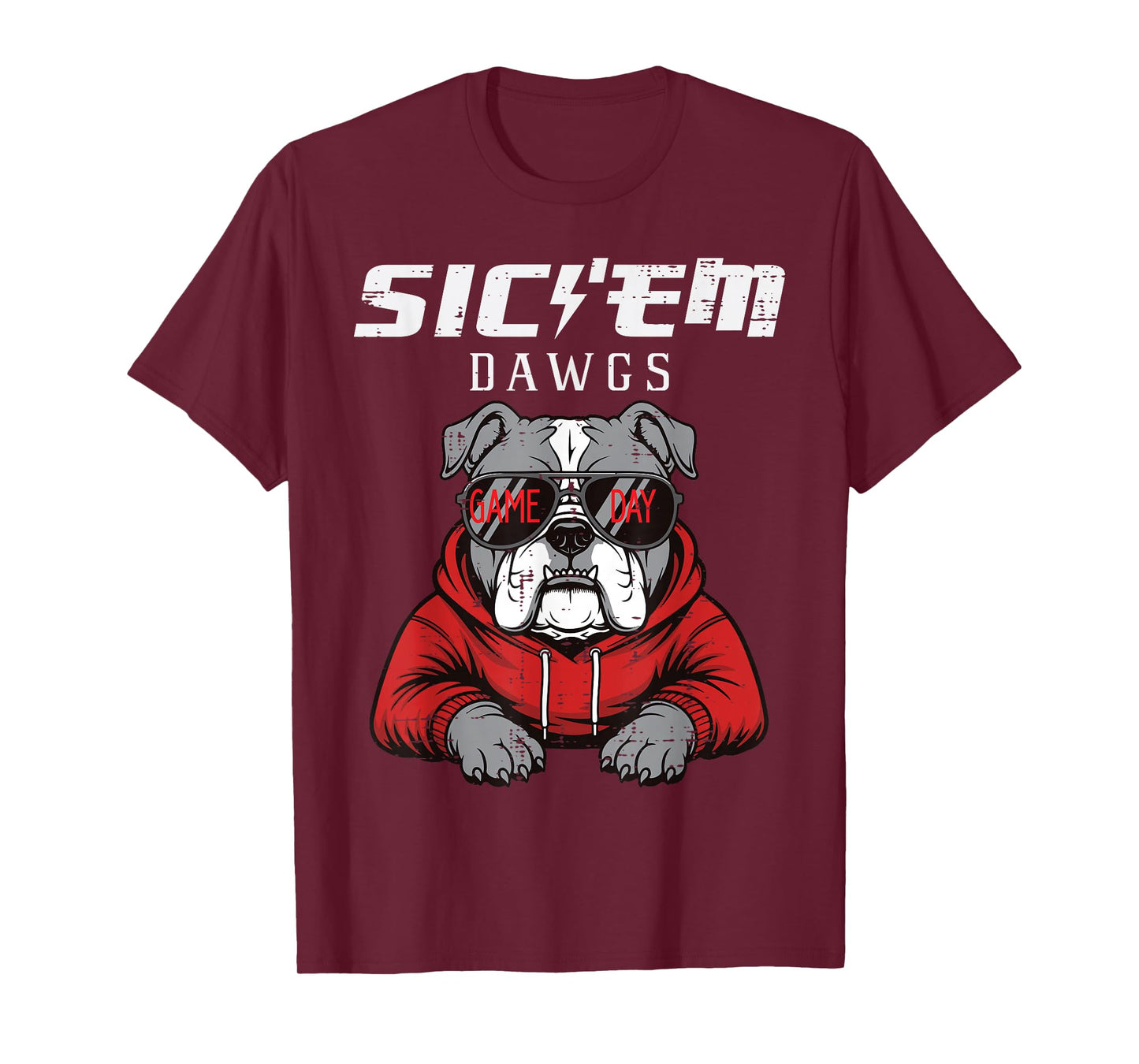 Bulldog Dawgs Women Kids Men Boys Girls Youth Teen T-Shirt