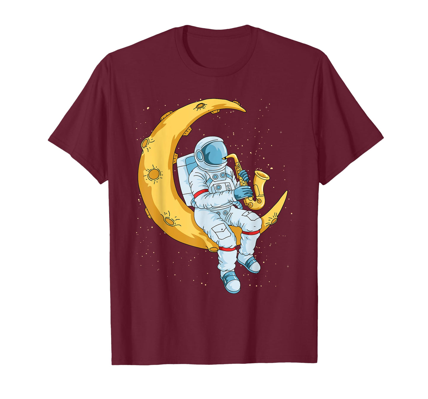 Saxophone Player Astronaut Saxophonist Moon Jazz Musician T-Shirt