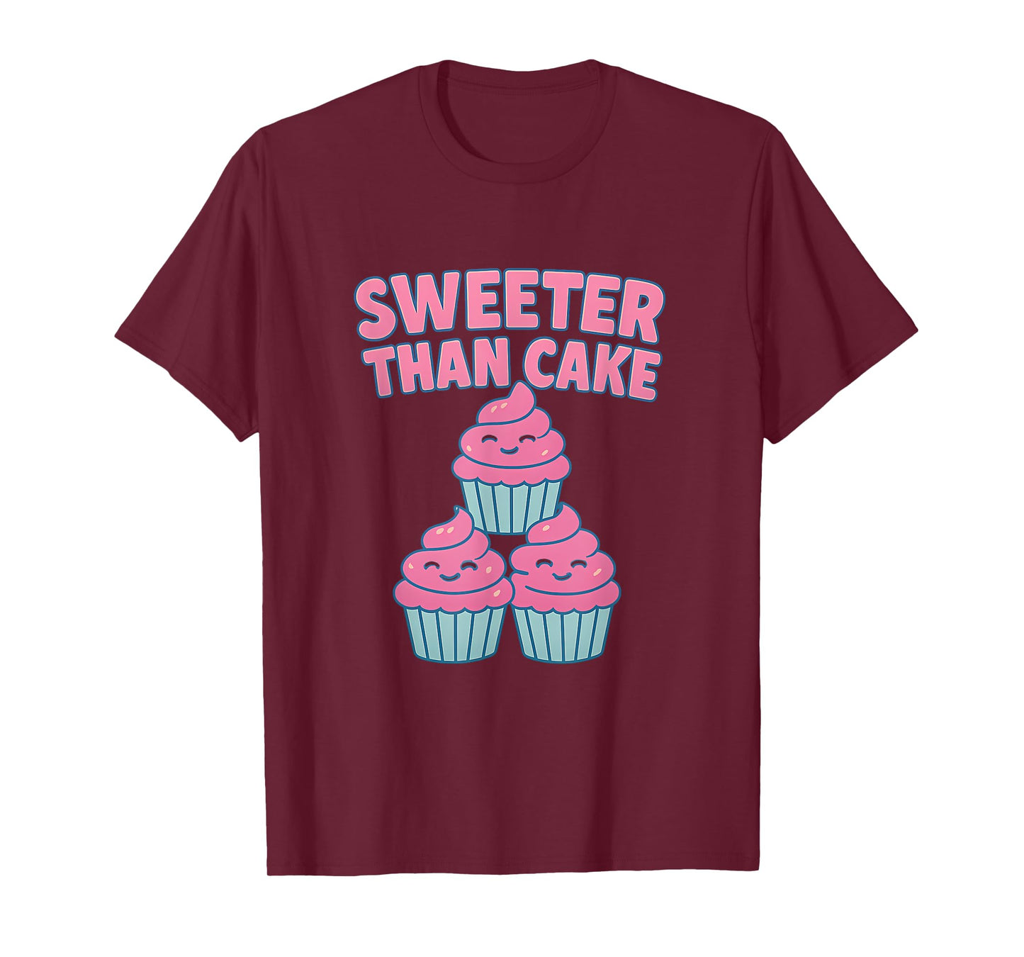 Sweeter Than Cake Cupcake Tower Party Graphic Design T-Shirt