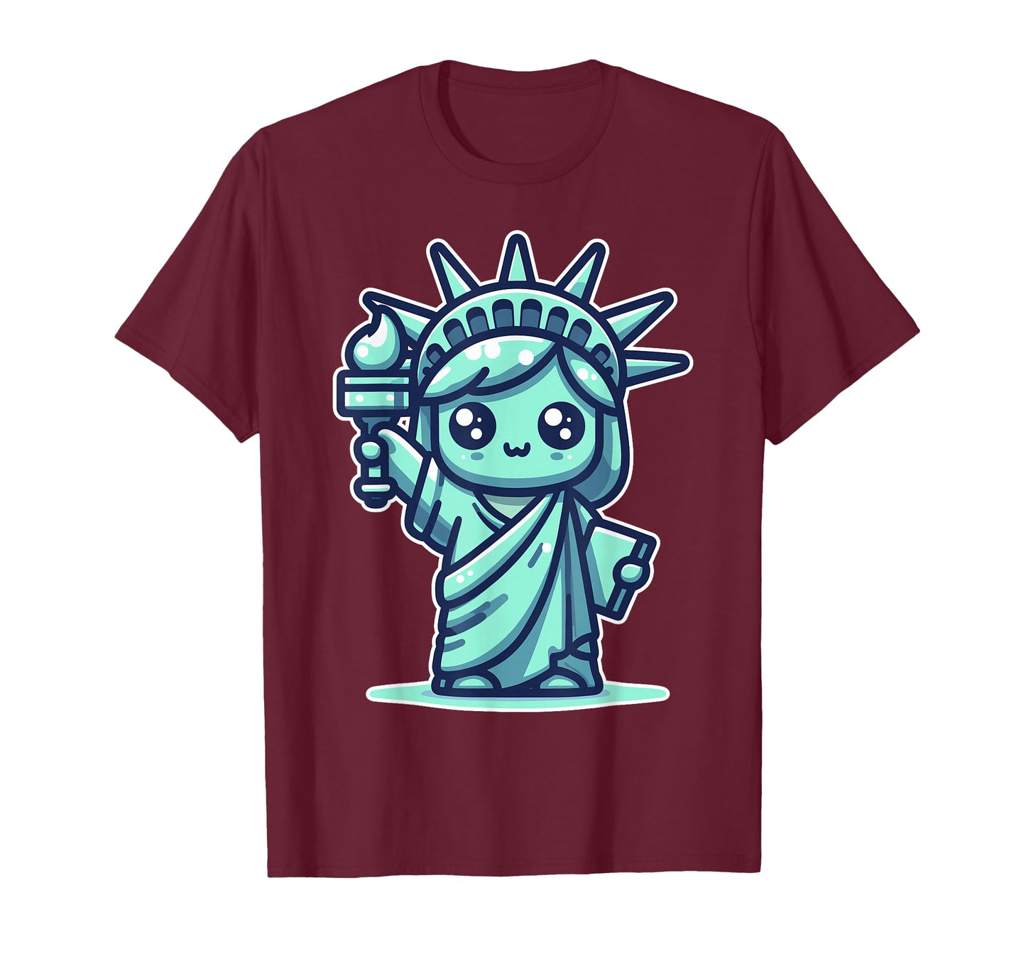 Cute Kawaii Statue of Liberty NYC New York City T-Shirt