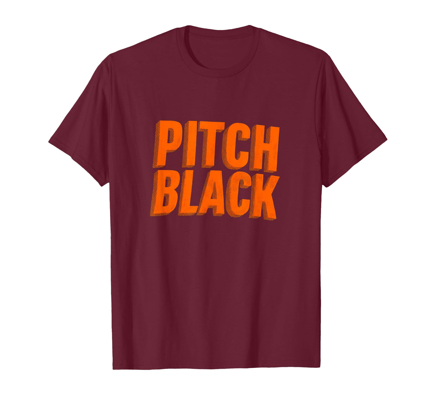 Vibrant Pitch Black Look in Orange T-Shirt