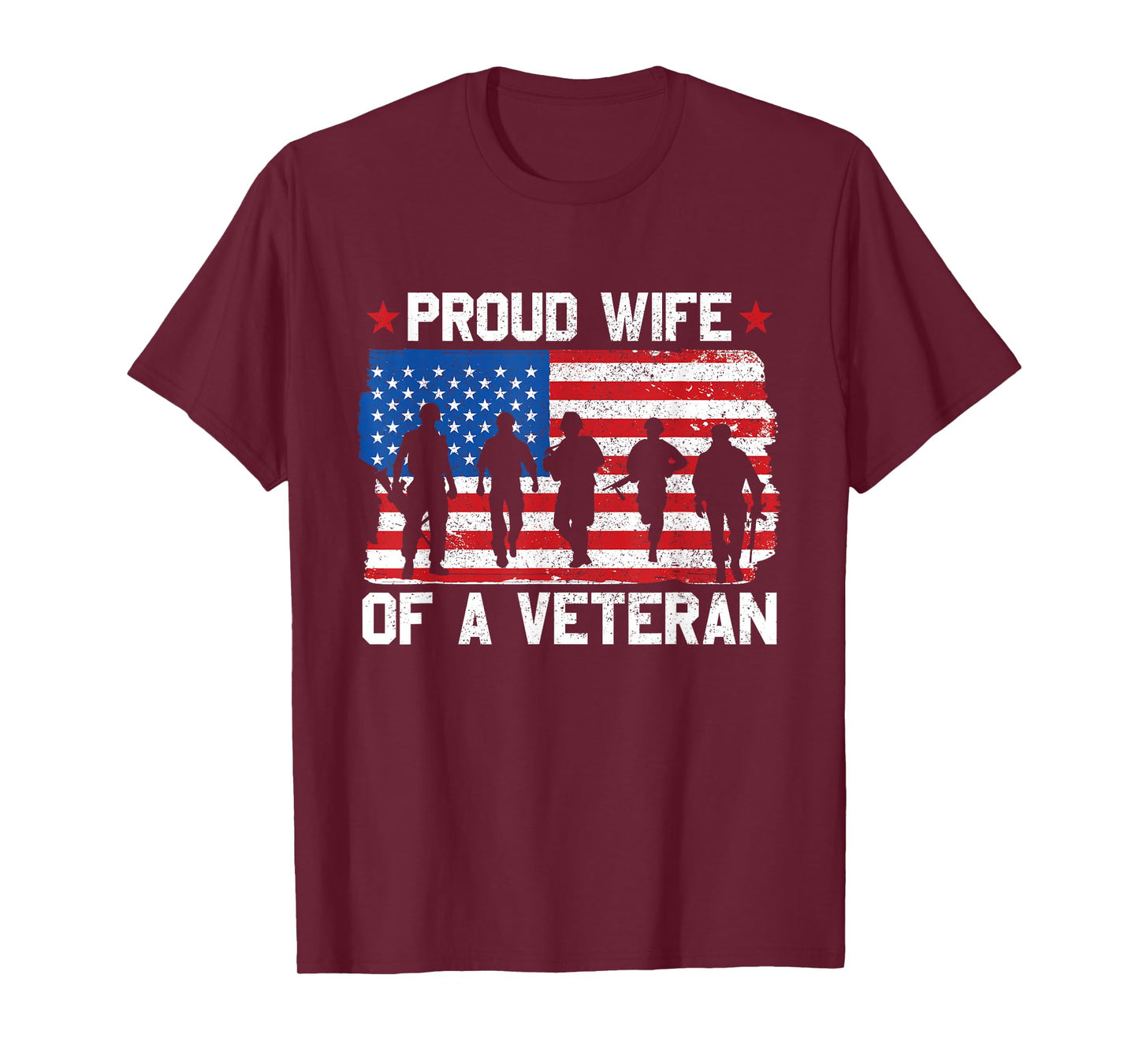 wife of veteran american memorial day us patriotic design T-Shirt