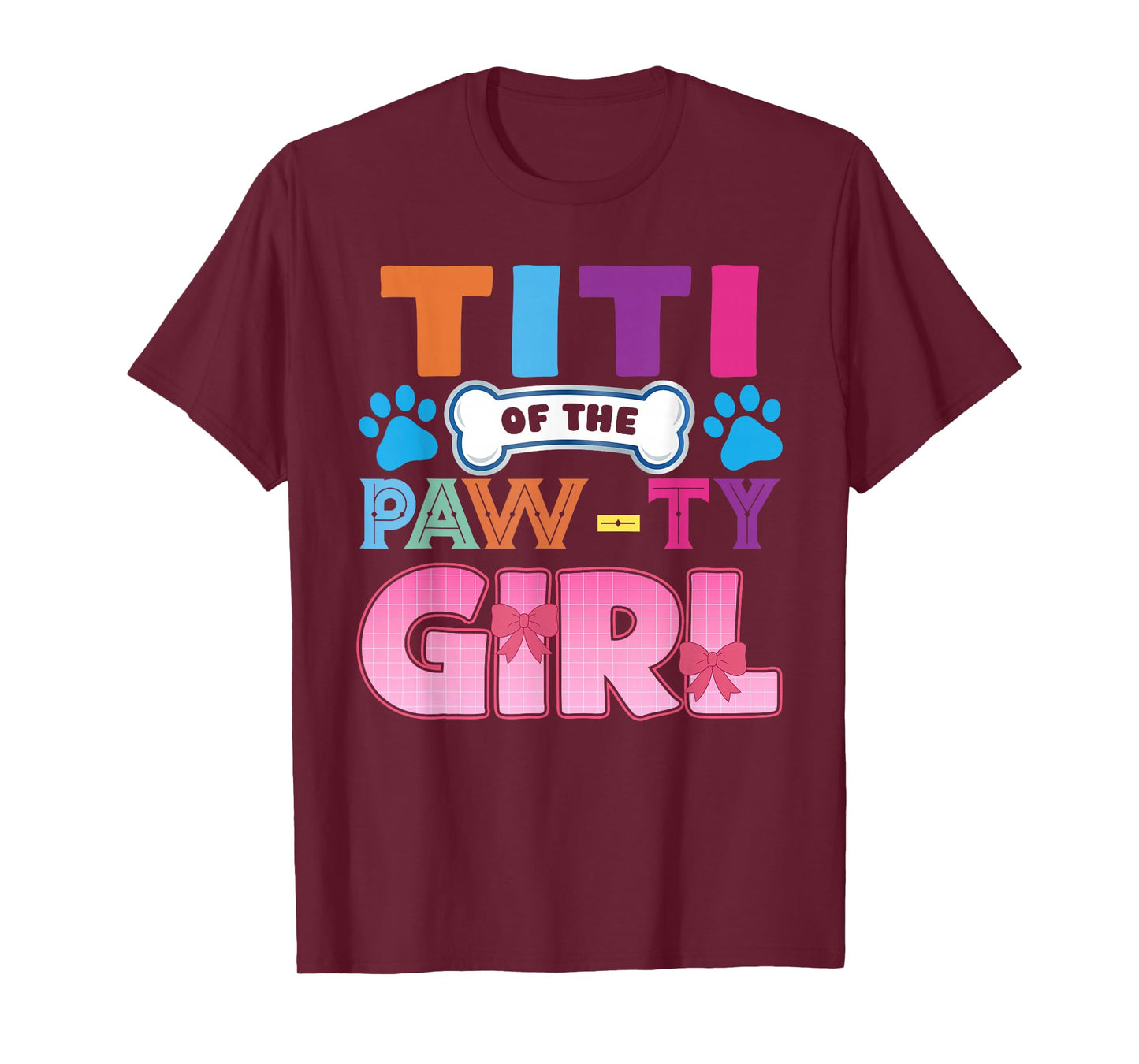 Titi of The Paw-Ty Girl Birthday Family Matching Party T-Shirt