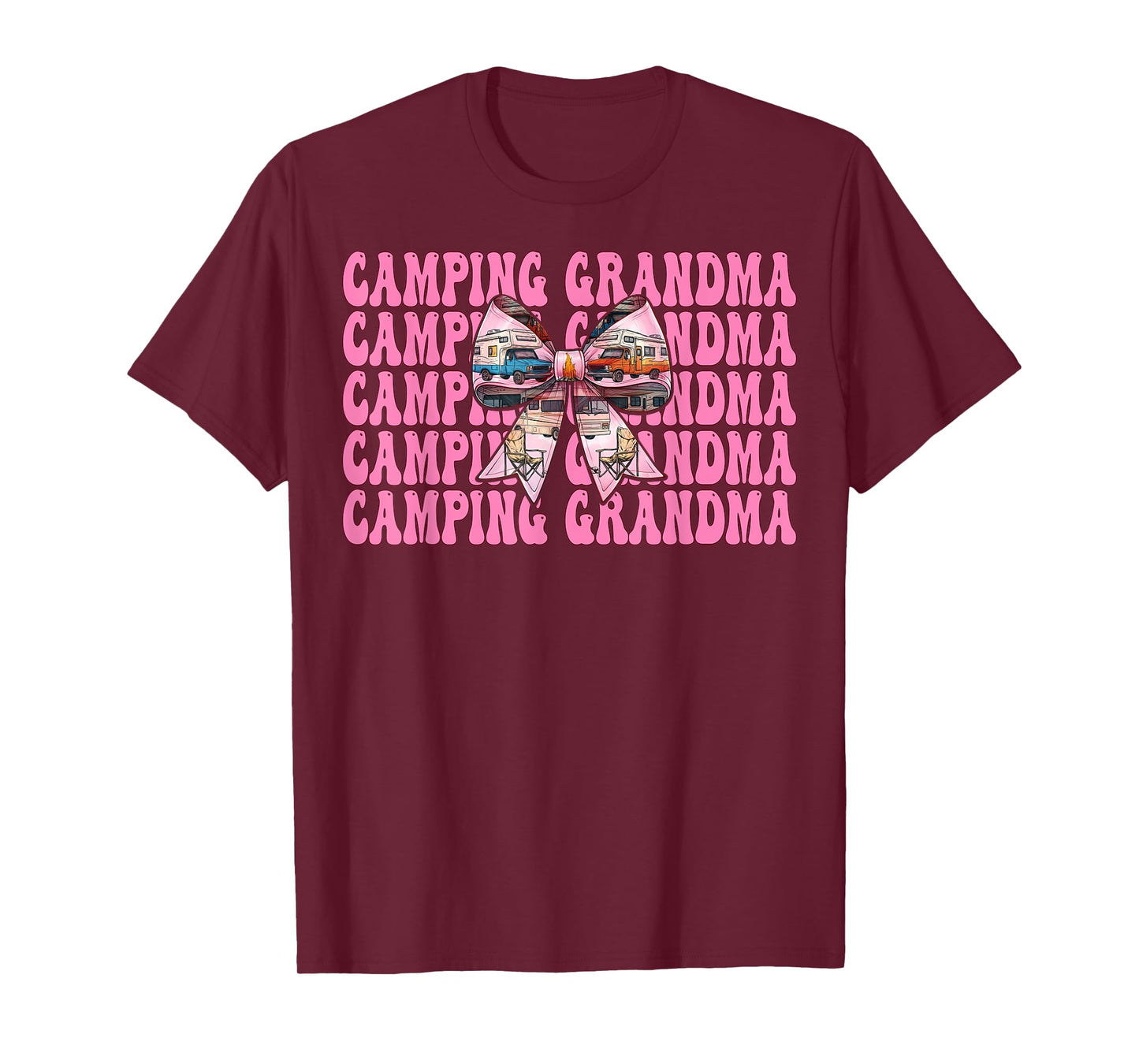 Camping Grandma RV Camping Camper Motorhome Nana Coquette T-Shirt