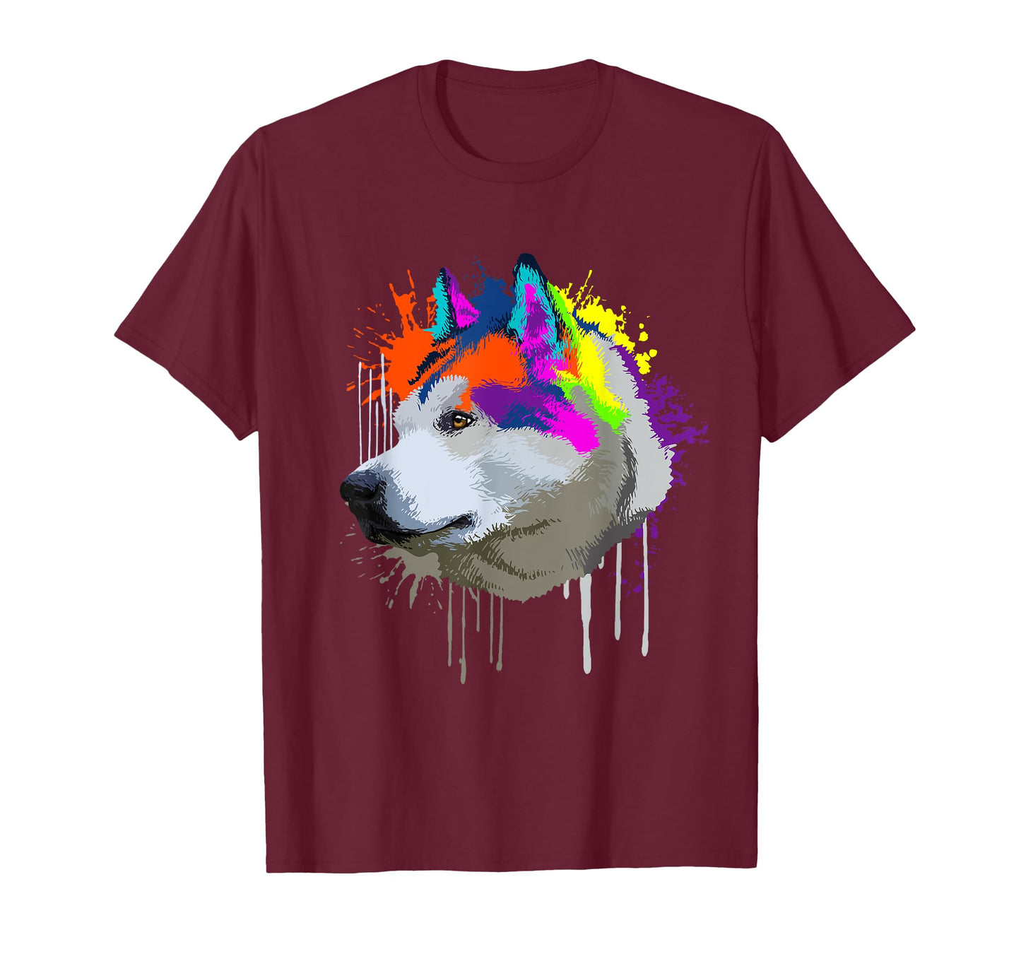 Splash Art Alaskan Malamute Dog Owner Gift Idea Dog T-Shirt