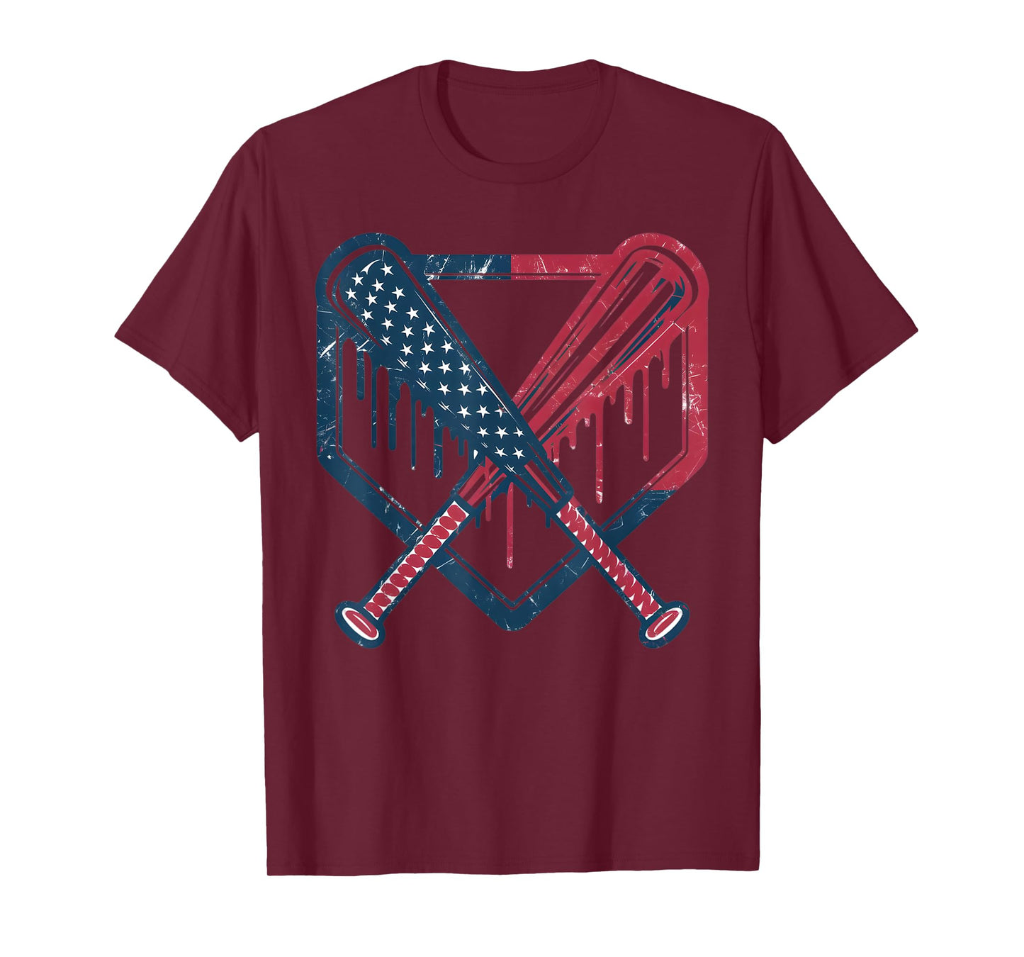Baseball Home Plate Drip Baseball Ice Cream Camo Matching T-Shirt