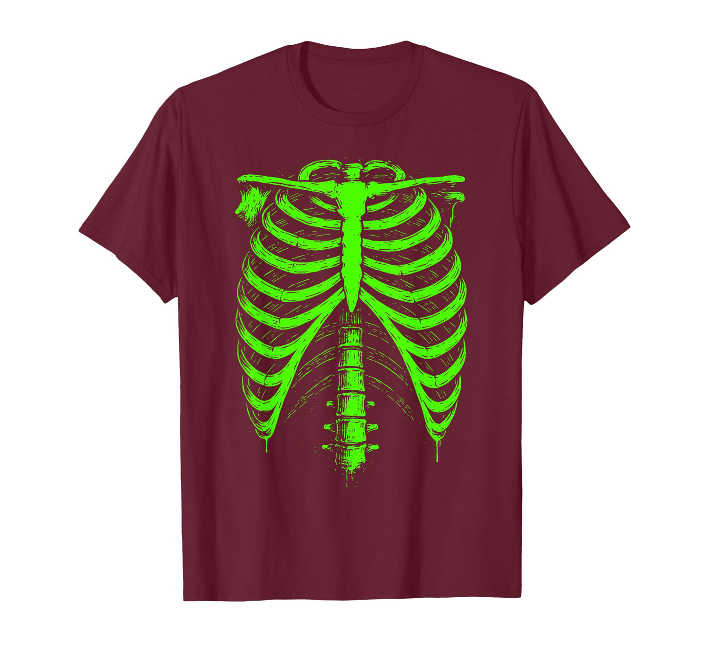 Splattered Rib Cage Skeleton Costume Halloween Spooky Look T-Shirt