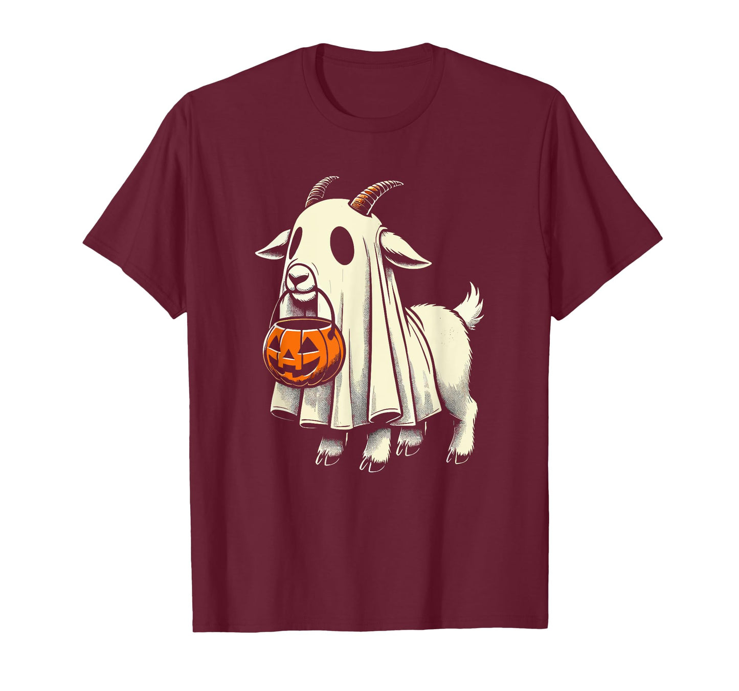 Cute Goat Ghost Pun Meme Trick or Treat Funny Halloween T-Shirt