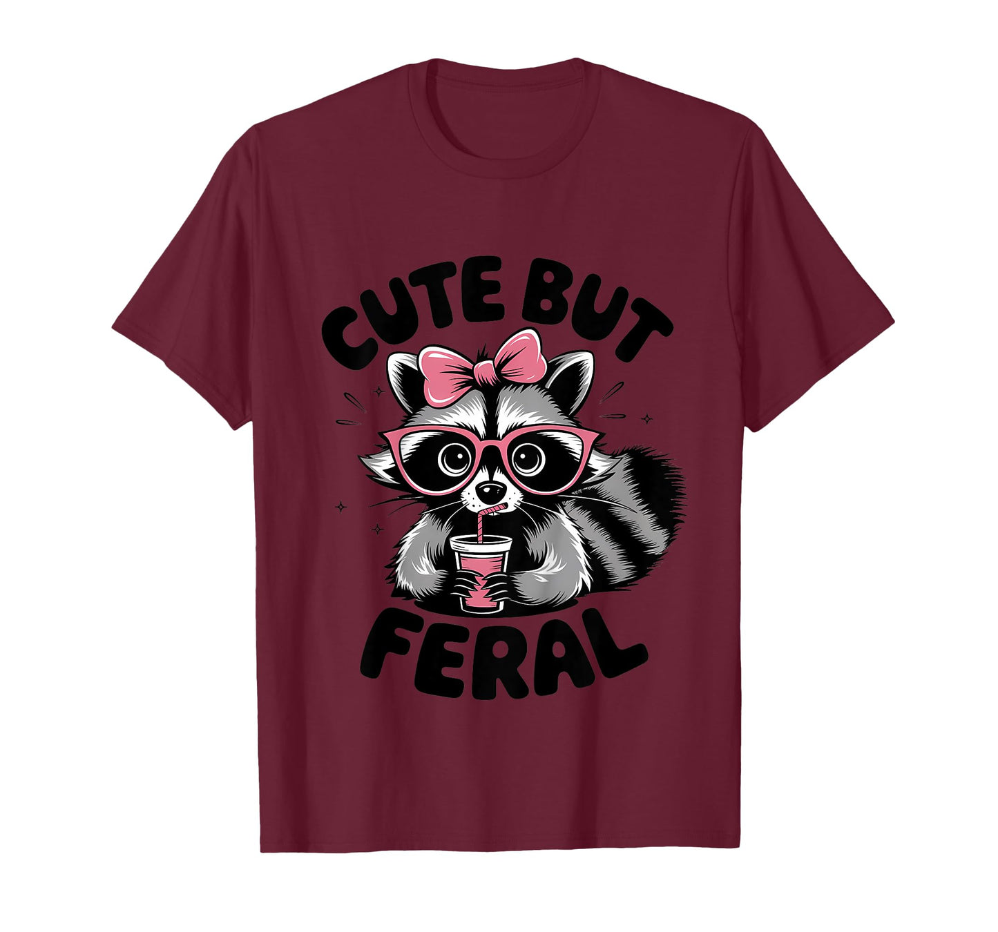 Racoon Tee Cool Cute But Feral Teen Girls Funny Toddler Girl T-Shirt