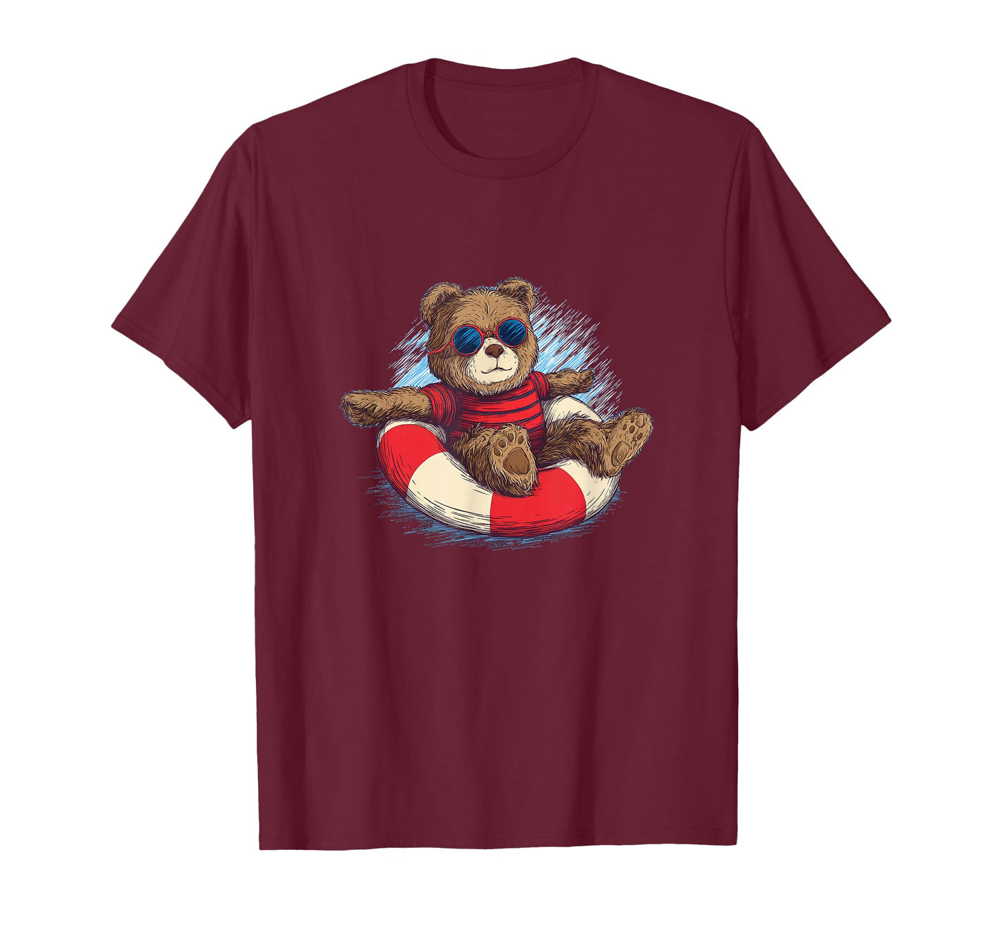 Beach Teddy Bear in Ring for Pool Party Lovers T-Shirt
