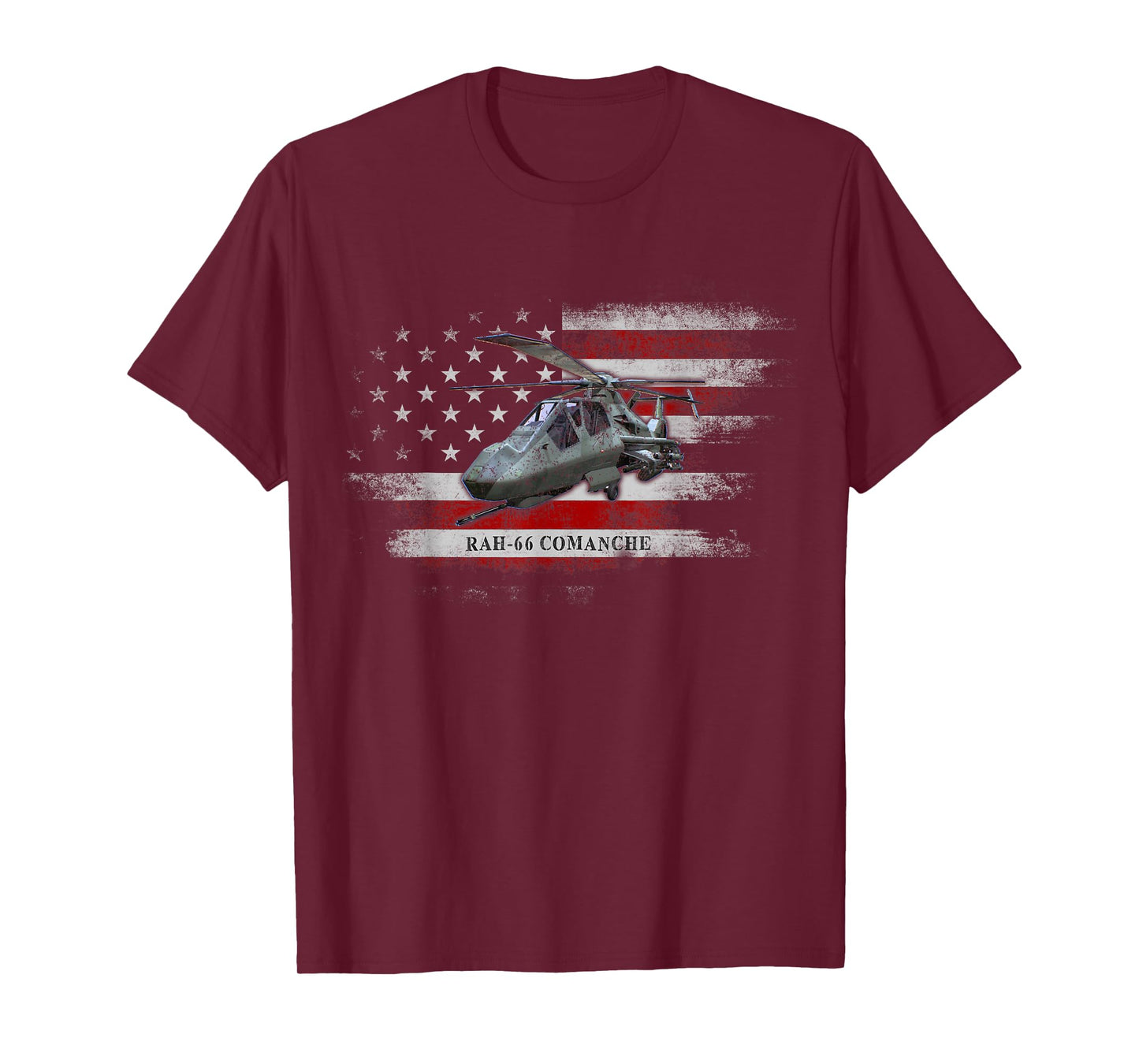 RAH-66 Comanche Helicopter USA Flag Helicopter Pilot Gifts T-Shirt