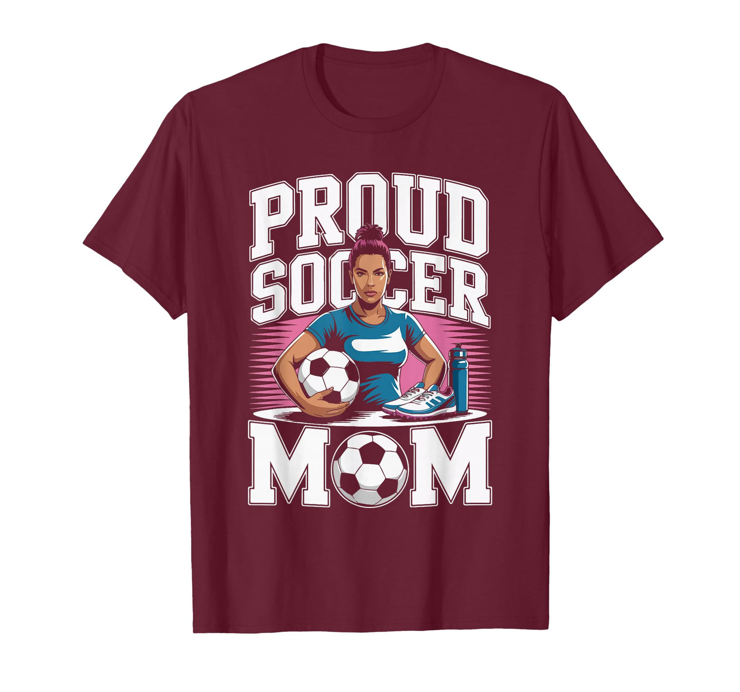 Proud Soccer Mom Retro Sunset Vibes T-Shirt