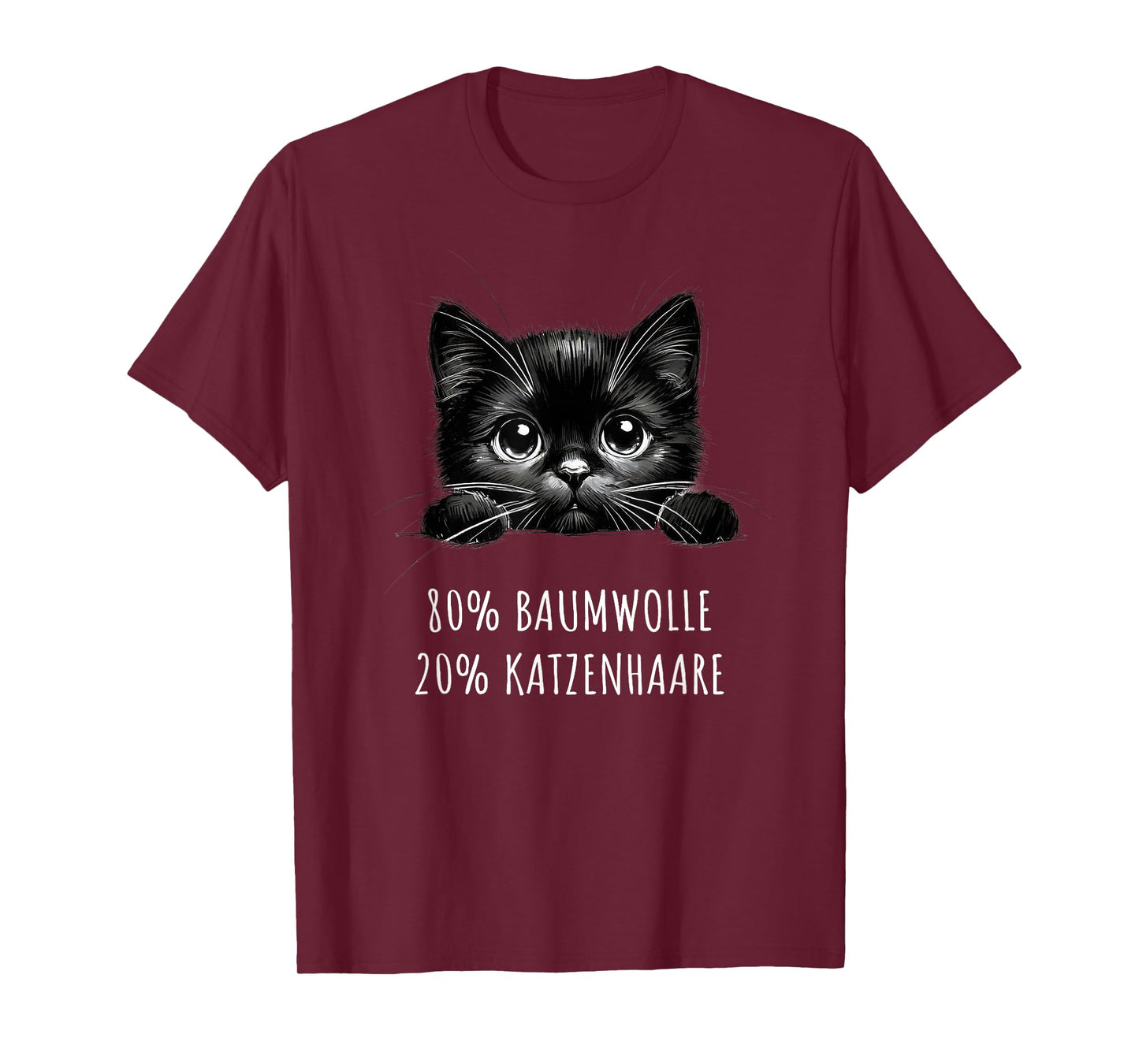80% Cotton 20% Cat Hair Cats Saying T-Shirt